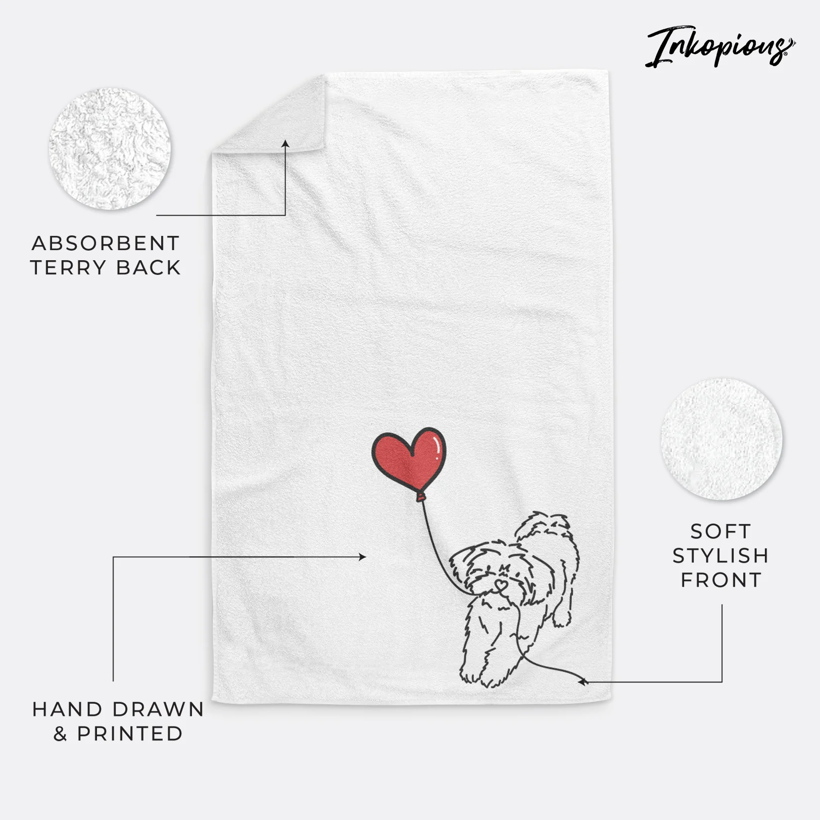 Shorkie Heart String - Hand Towel - Image 4