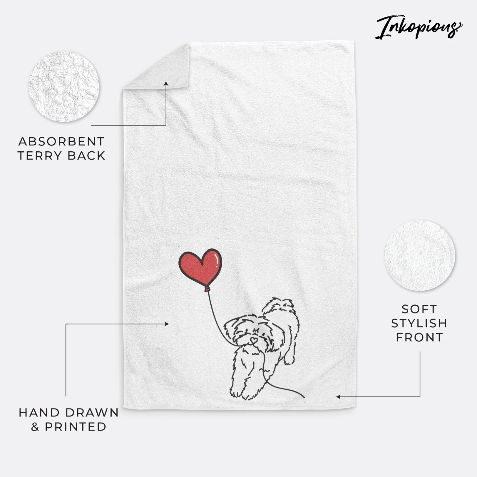 Shorkie Heart String - Hand Towel - Image 6