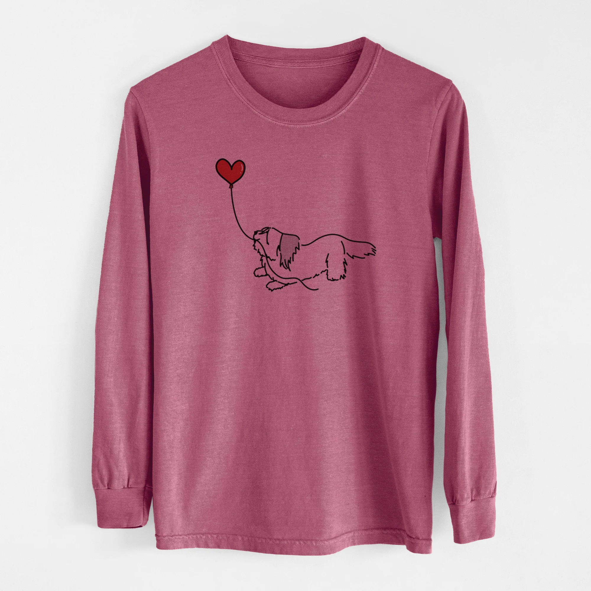 Skye Terrier Heart String - Men's Heavyweight 100% Cotton Long Sleeve - Image 11