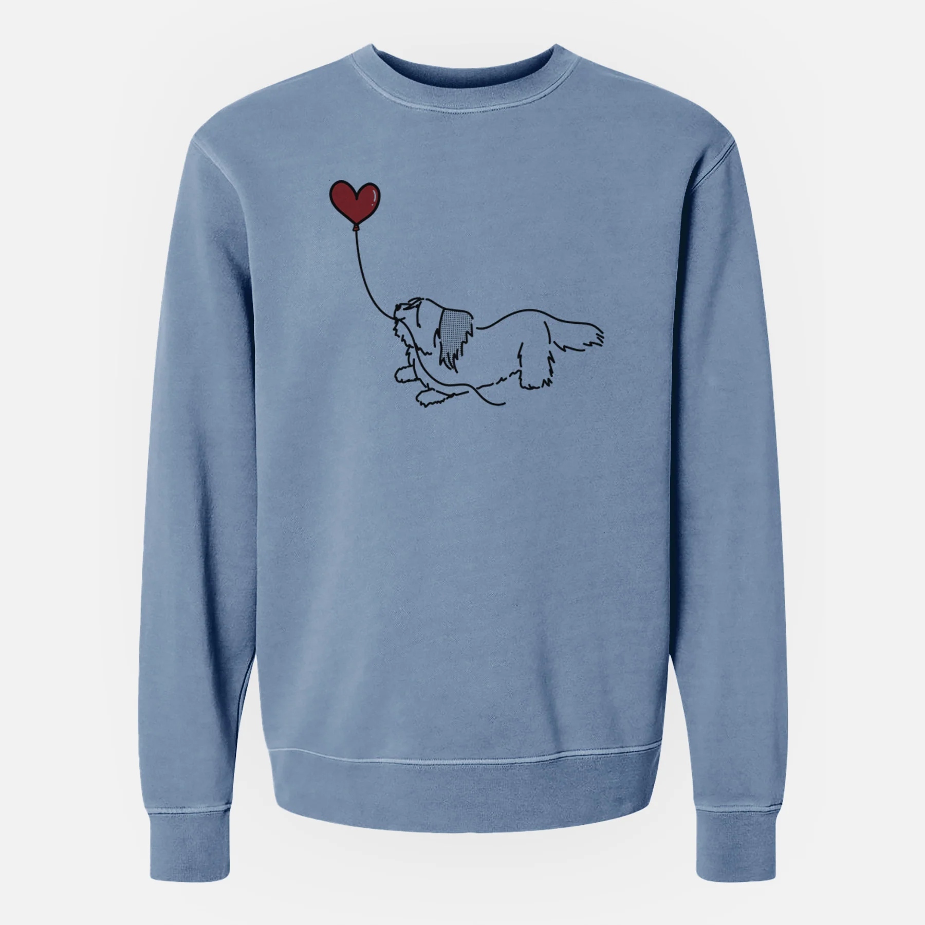 Skye Terrier Heart String - Unisex Pigment Dyed Crew Sweatshirt - Image 3