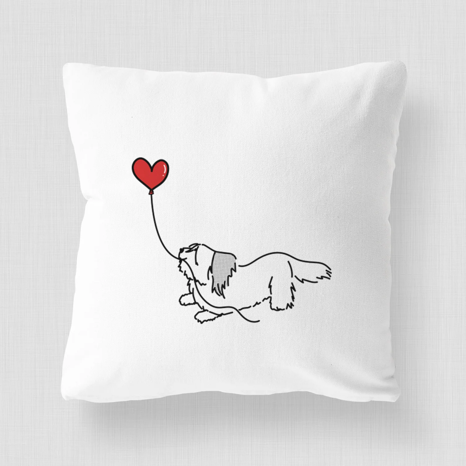 Skye Terrier Heart String - Throw Pillow Cover - Image 4