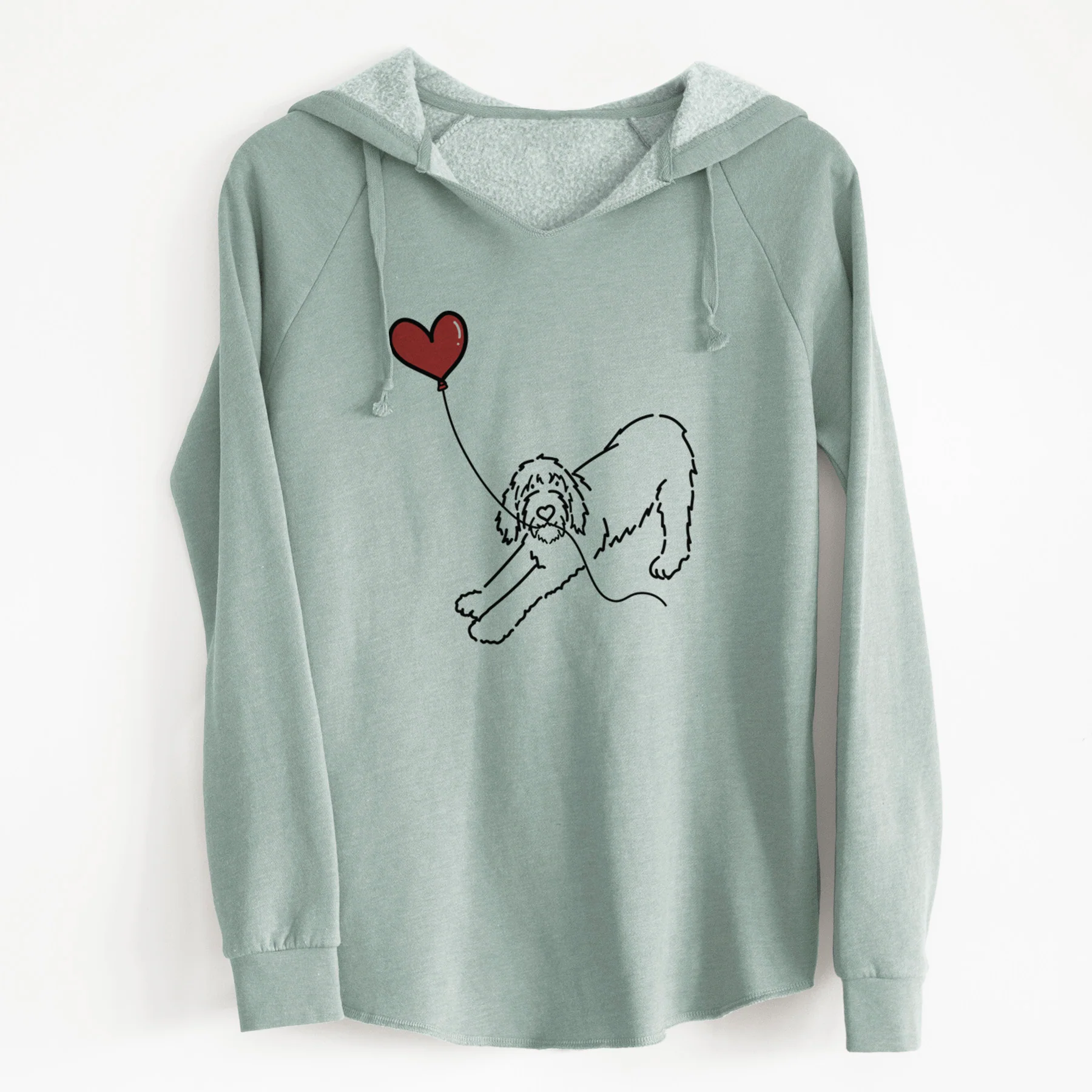 Spinone Italiano Heart String - Cali Wave Hooded Sweatshirt - Image 7