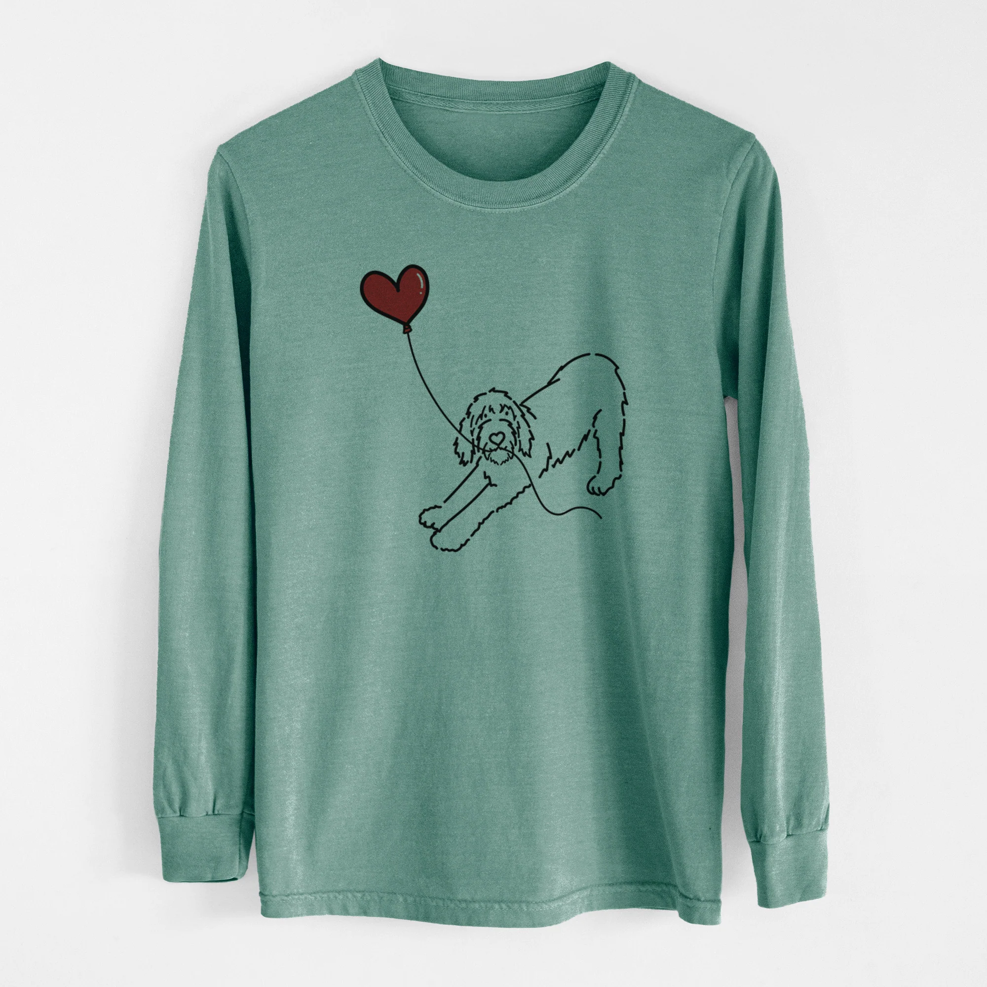 Spinone Italiano Heart String - Men's Heavyweight 100% Cotton Long Sleeve - Image 13