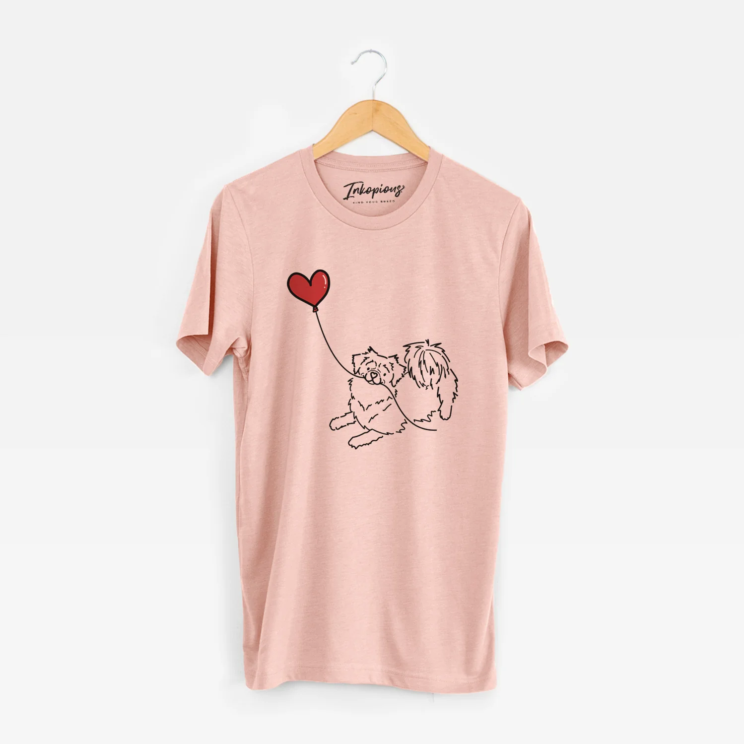 Tibetan Spaniel Heart String - Unisex Crewneck - Image 3
