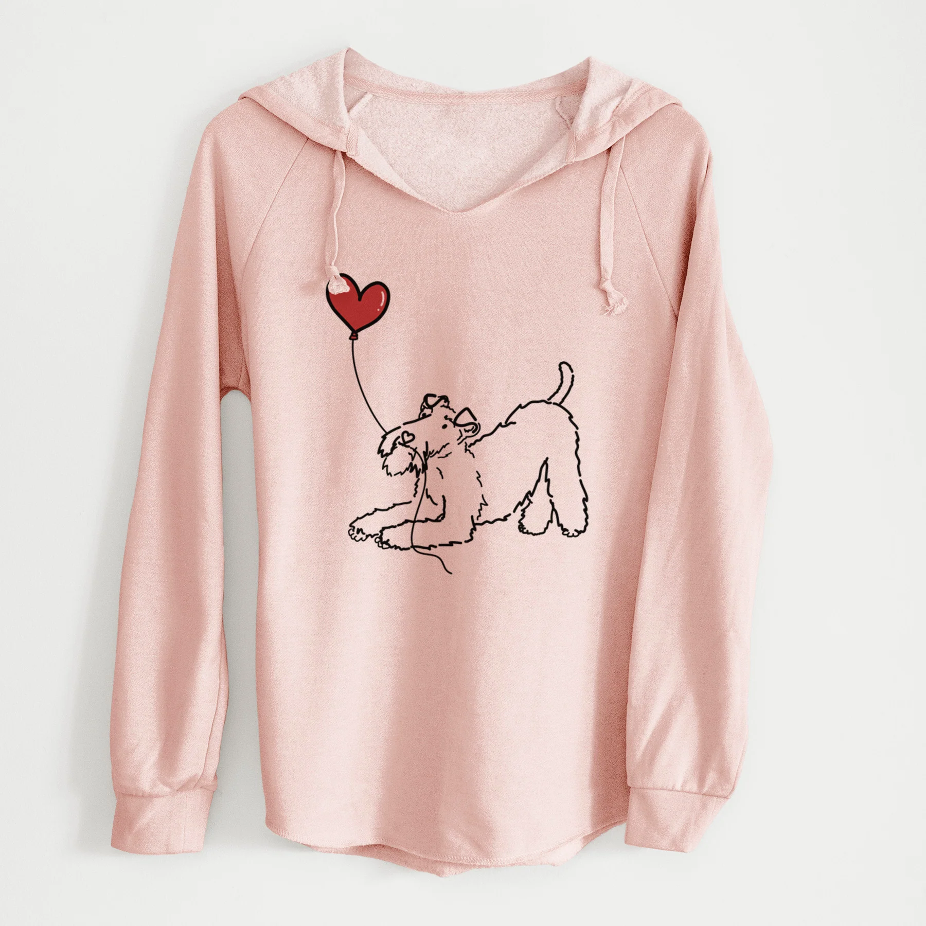 Wire Fox Terrier Heart String - Cali Wave Hooded Sweatshirt - Image 5
