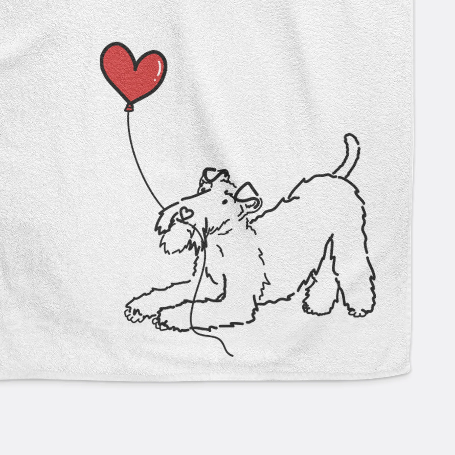Wire Fox Terrier Heart String - Decorative Hand Towel - Image 5