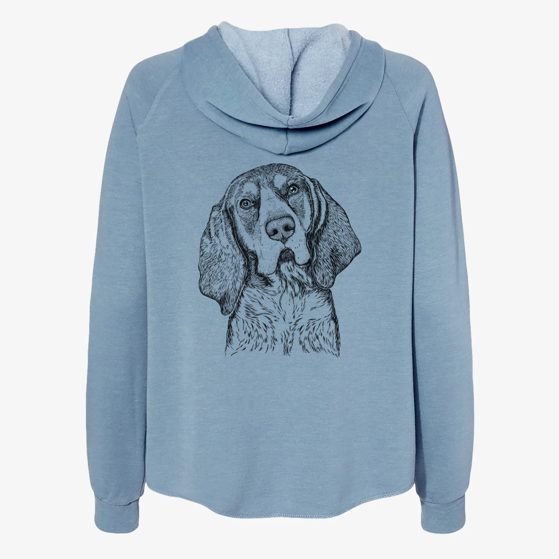 Huck the Bluetick Coonhound - Women's Cali Wave Zip-Up Sweatshirt - Image 6