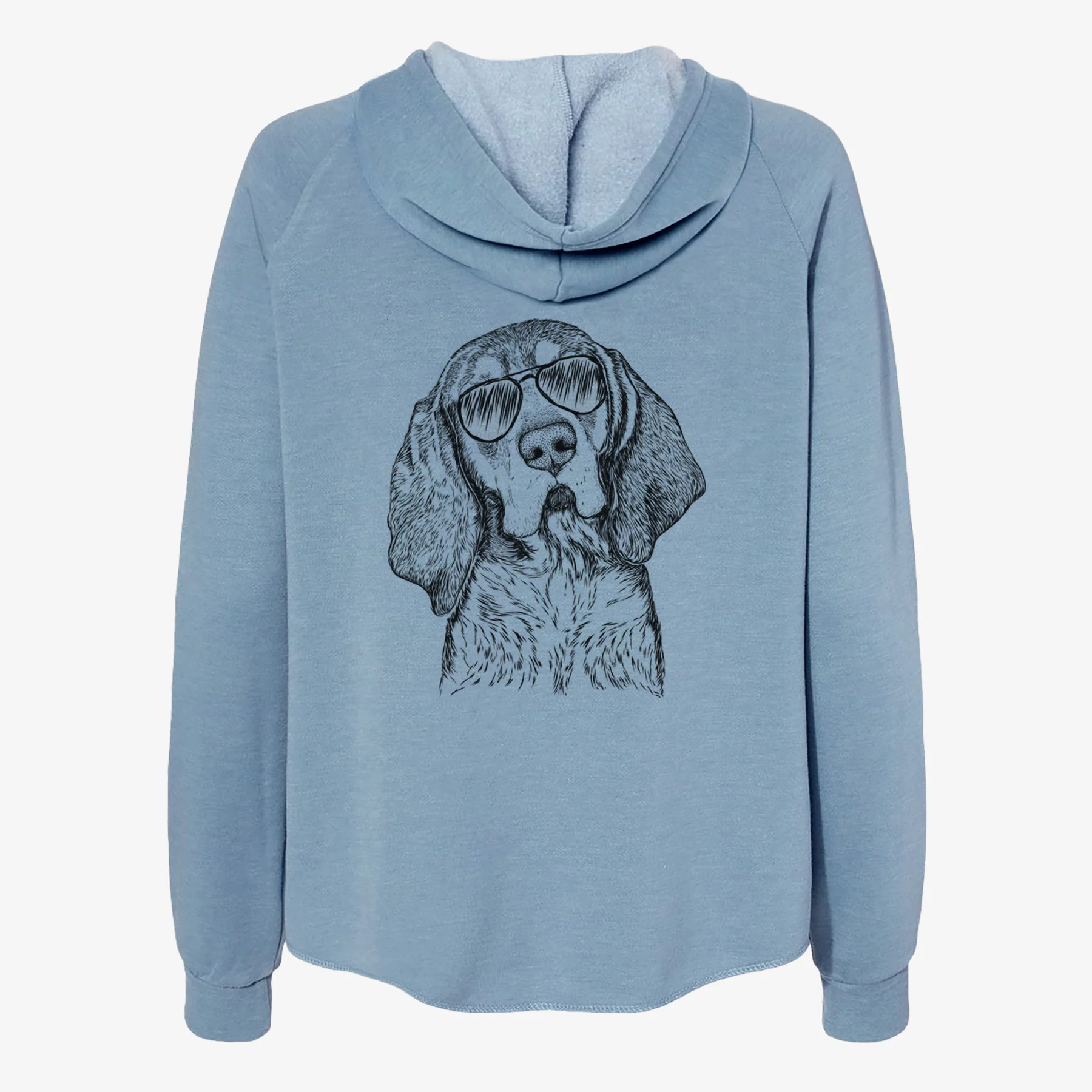 Huck the Bluetick Coonhound - Women's Cali Wave Zip-Up Sweatshirt - Image 9