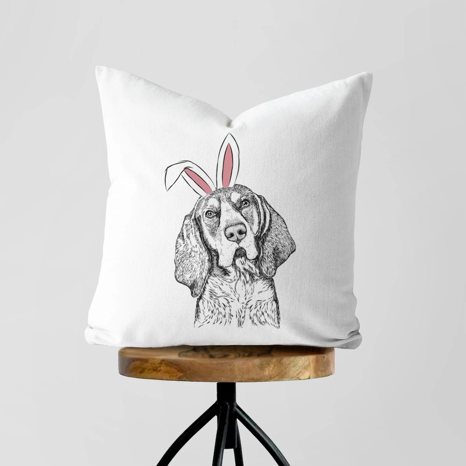Huck the Bluetick Coonhound - Throw Pillow Cover - Image 5