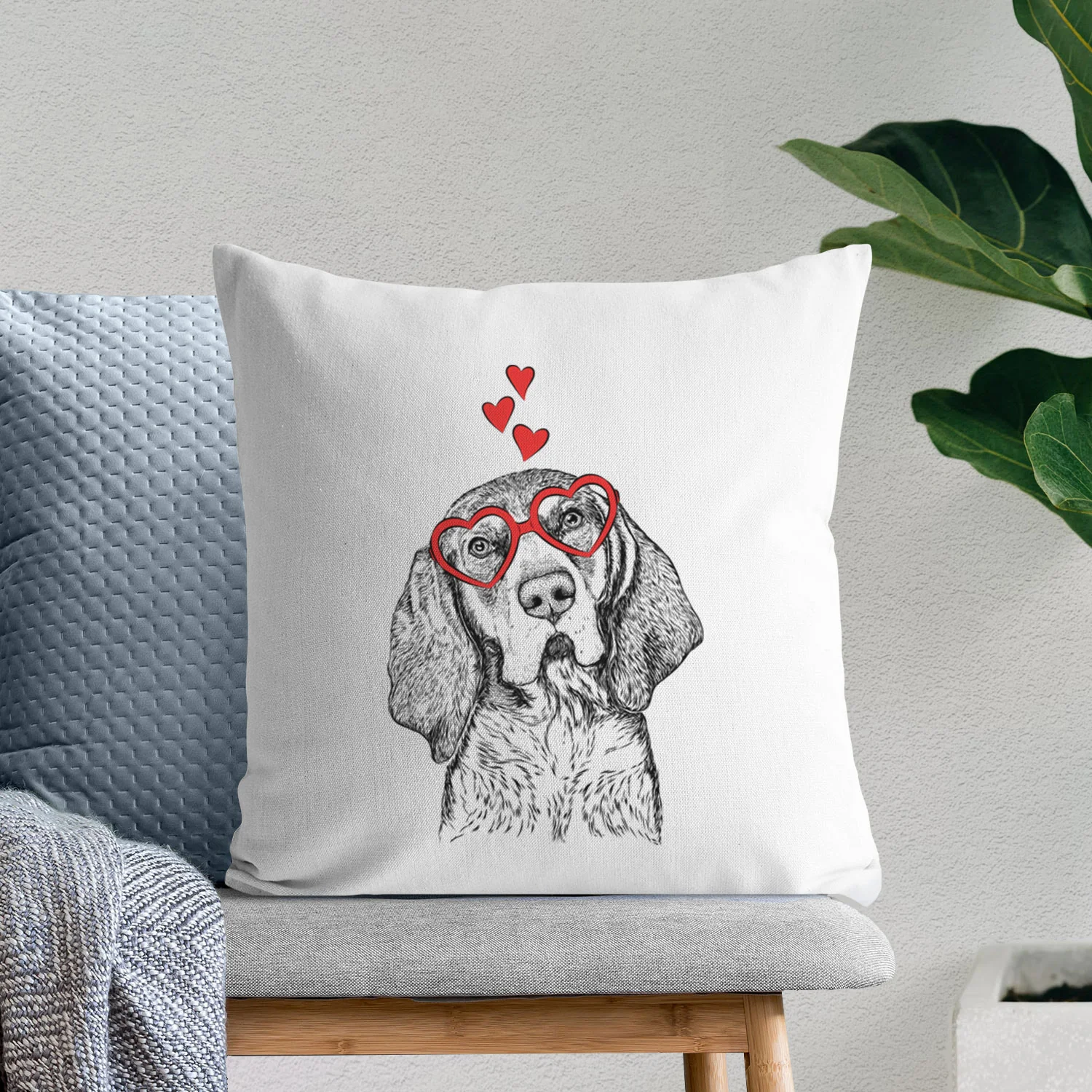 Huck the Bluetick Coonhound - Throw Pillow Cover - Image 7