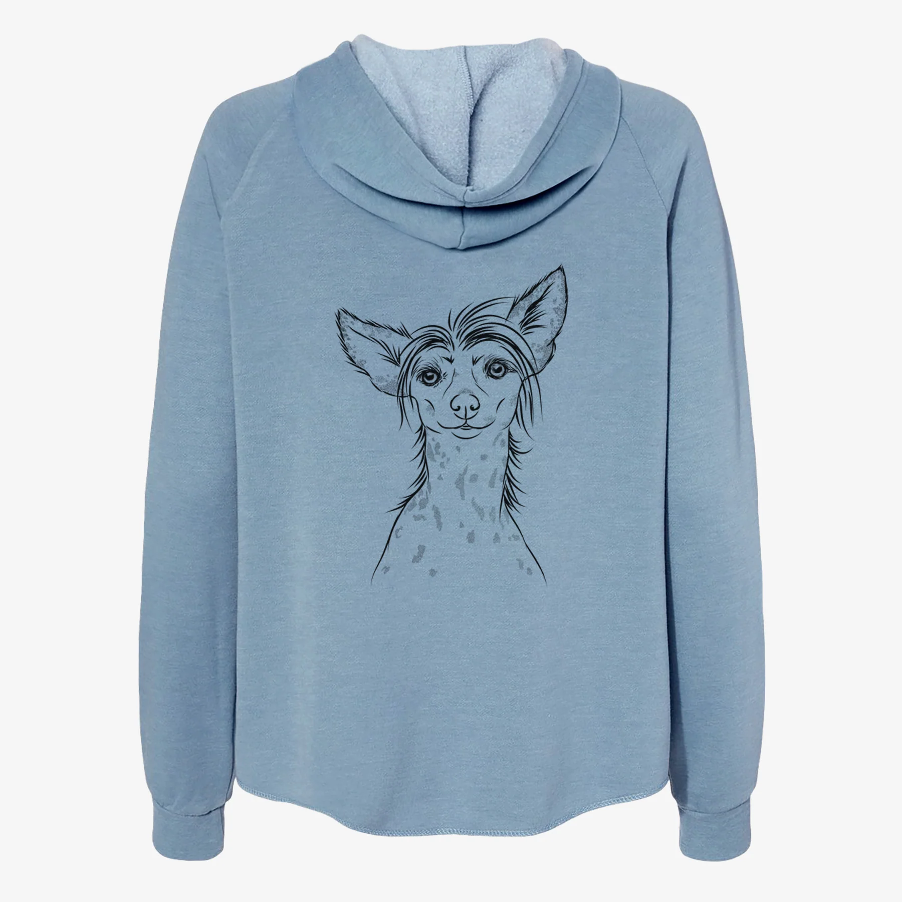 Hudson the Chinese Crested - Women's Cali Wave Zip-Up Sweatshirt - Image 6