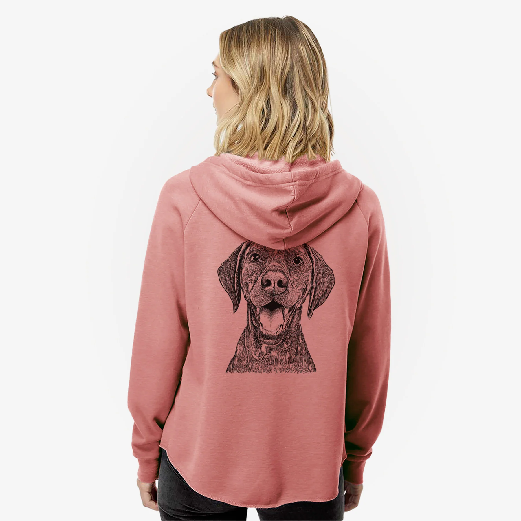 Hudson the German Shorthaired Pointer - Women's Cali Wave Zip-Up Sweatshirt - Image 5