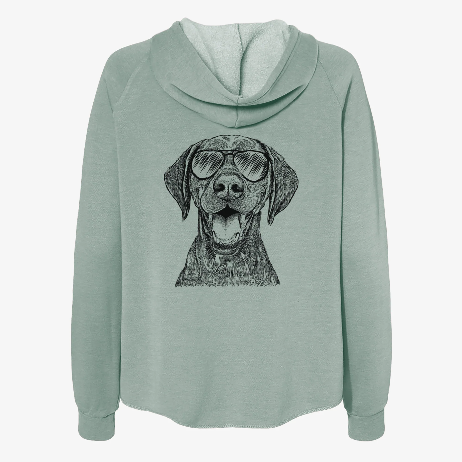 Hudson the German Shorthaired Pointer - Women's Cali Wave Zip-Up Sweatshirt - Image 7