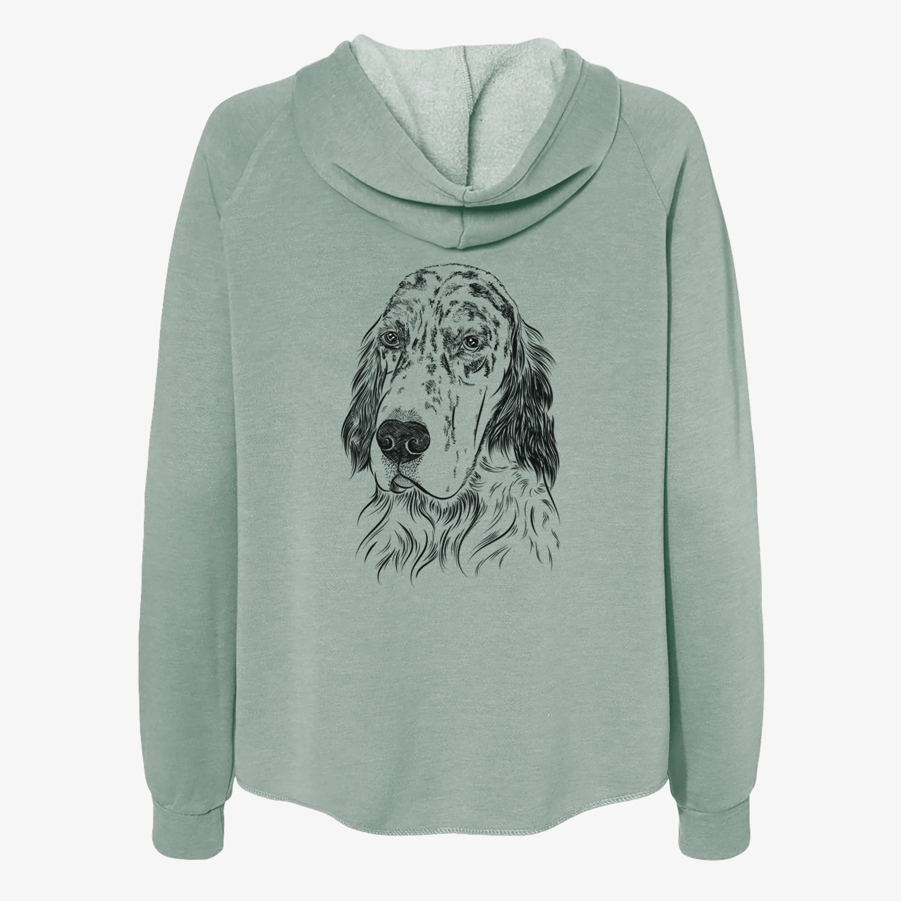 Hutch the English Setter - Women's Cali Wave Zip-Up Sweatshirt - Image 4