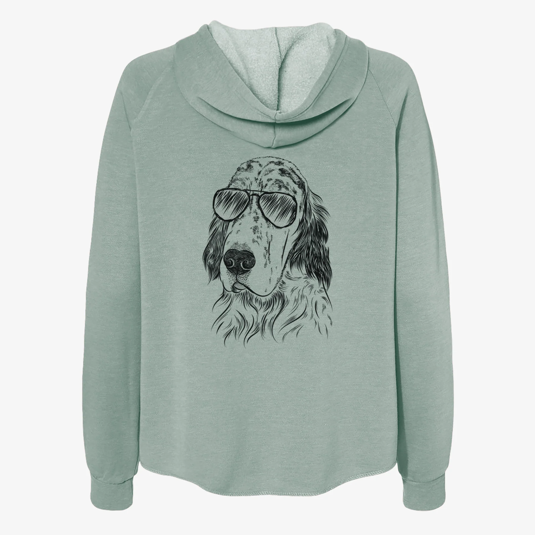 Hutch the English Setter - Women's Cali Wave Zip-Up Sweatshirt - Image 7