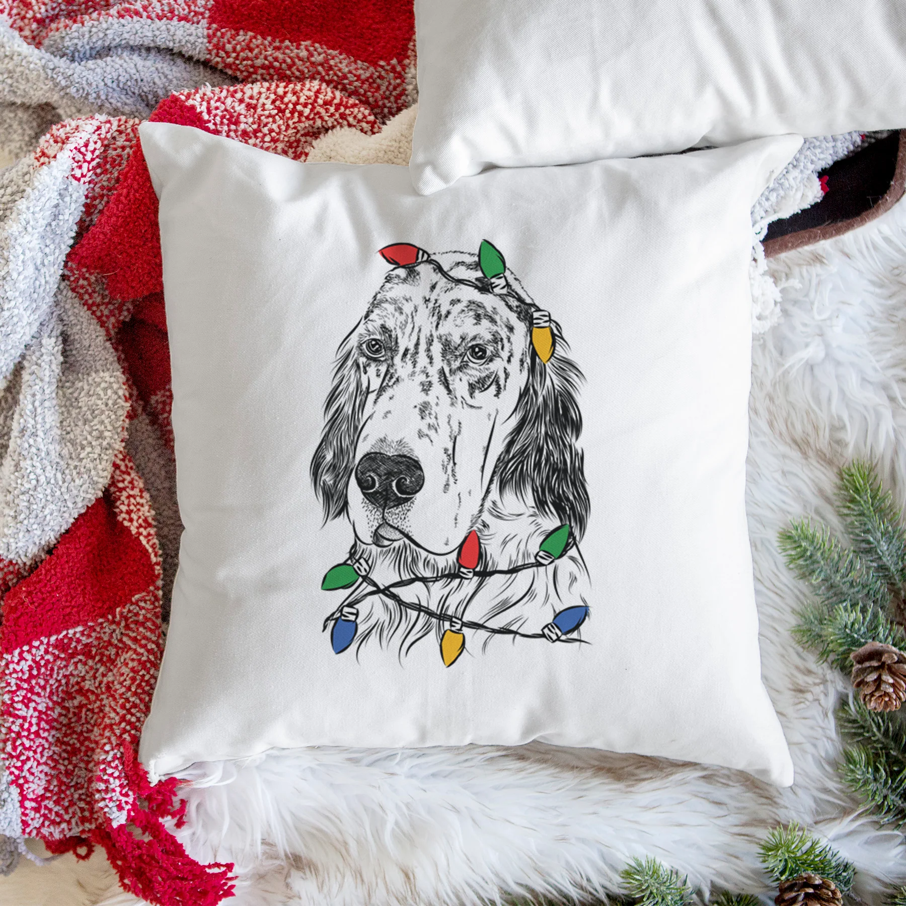 Hutch the English Setter - Throw Pillow Cover - Image 7
