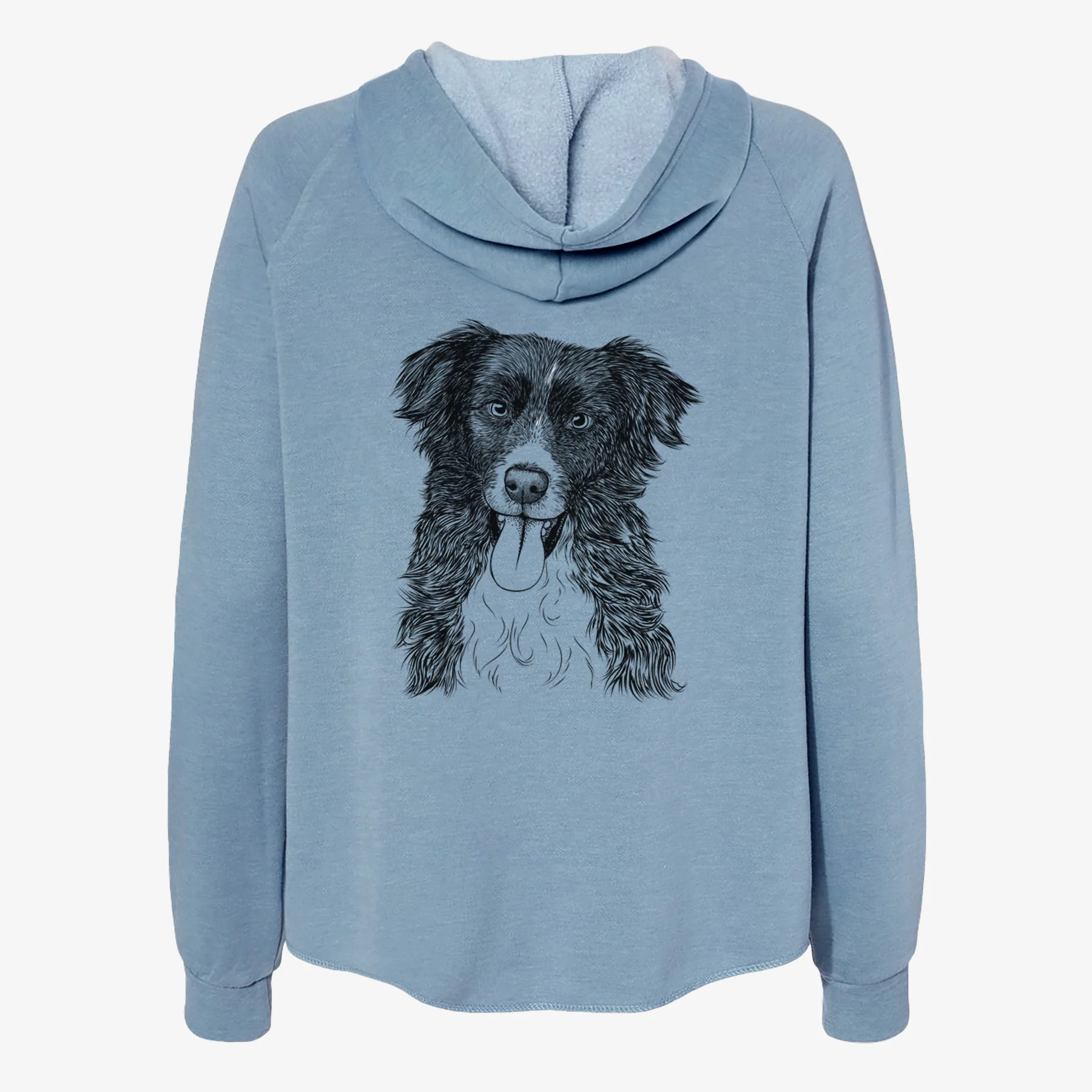 Indi the Border Collie - Women's Cali Wave Zip-Up Sweatshirt - Image 6
