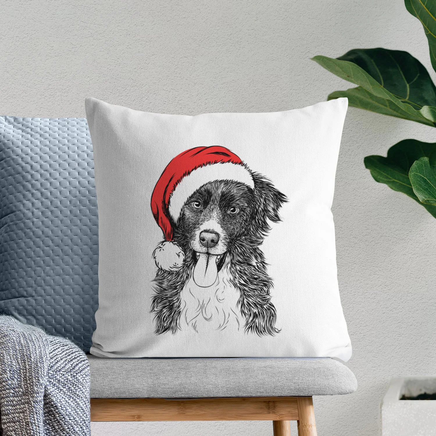 Indi the Border Collie - Throw Pillow Cover - Image 10
