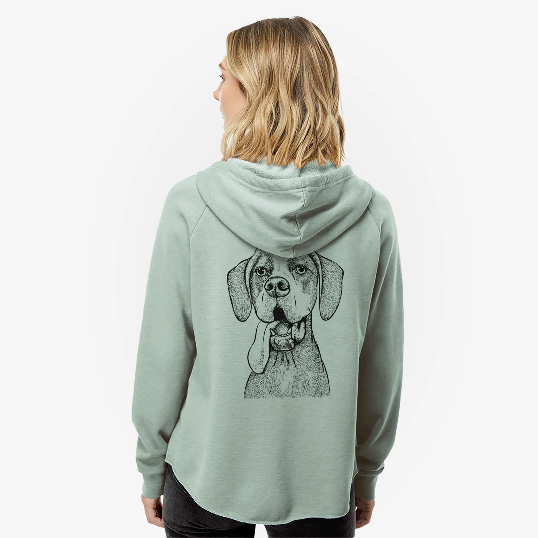 Irwin the English Pointer - Women's Cali Wave Zip-Up Sweatshirt - Image 2