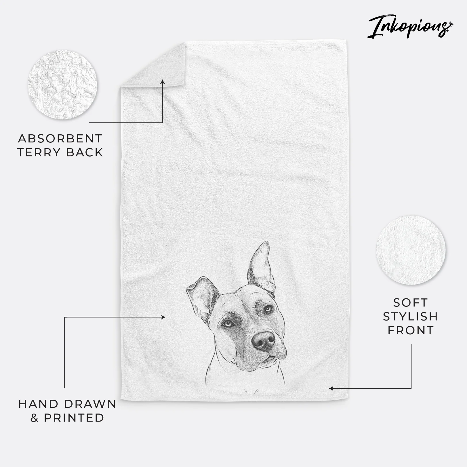 Ivy the Pitbull Mix Decorative Hand Towel - Image 16