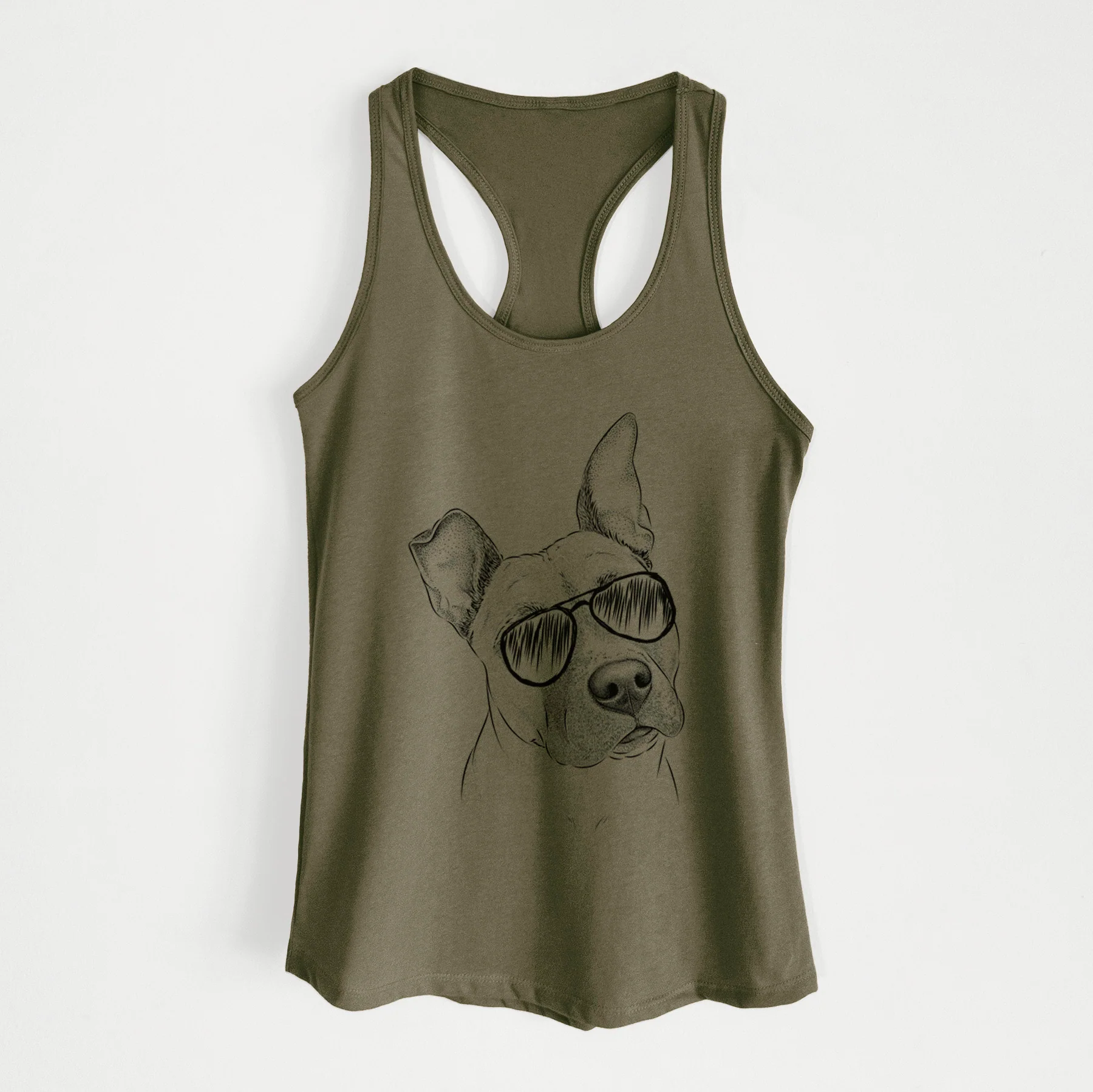 Ivy the Pitbull Mix - Women's Racerback Tanktop - Image 10