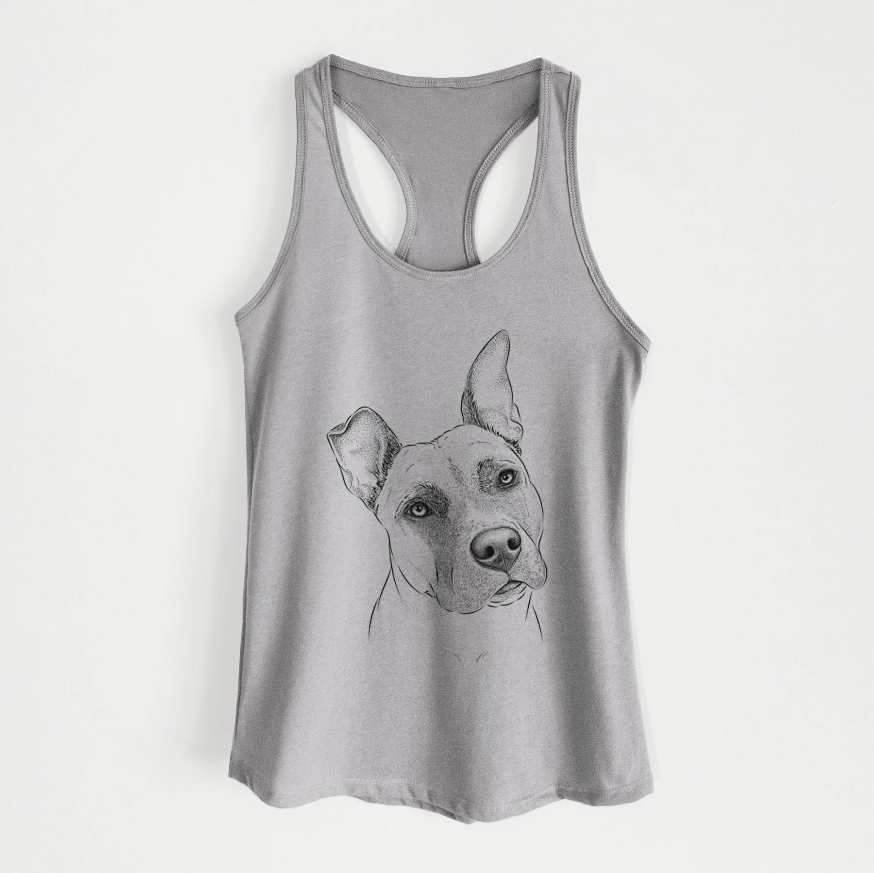 Ivy the Pitbull Mix - Women's Racerback Tanktop - Image 5