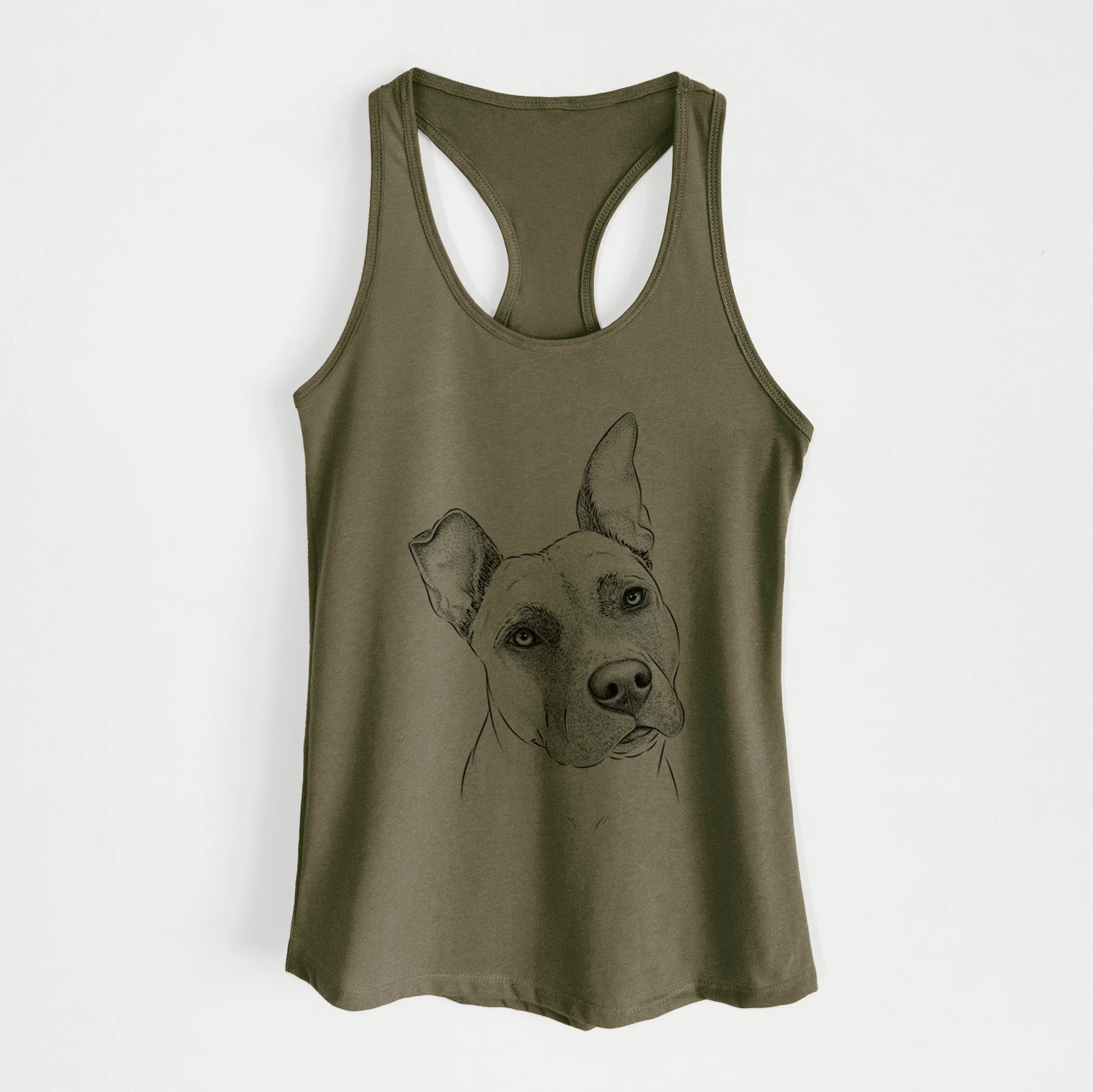Ivy the Pitbull Mix - Women's Racerback Tanktop - Image 6