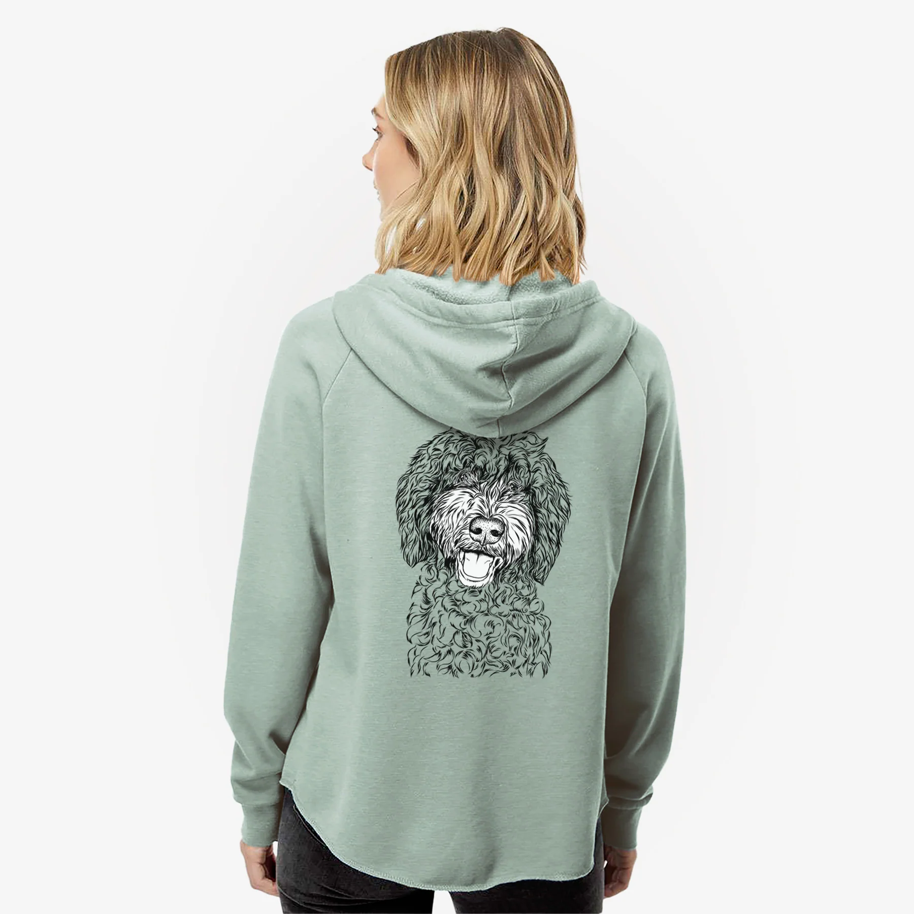 Jack the Chocolate Labradoodle - Women's Cali Wave Zip-Up Sweatshirt - Image 2