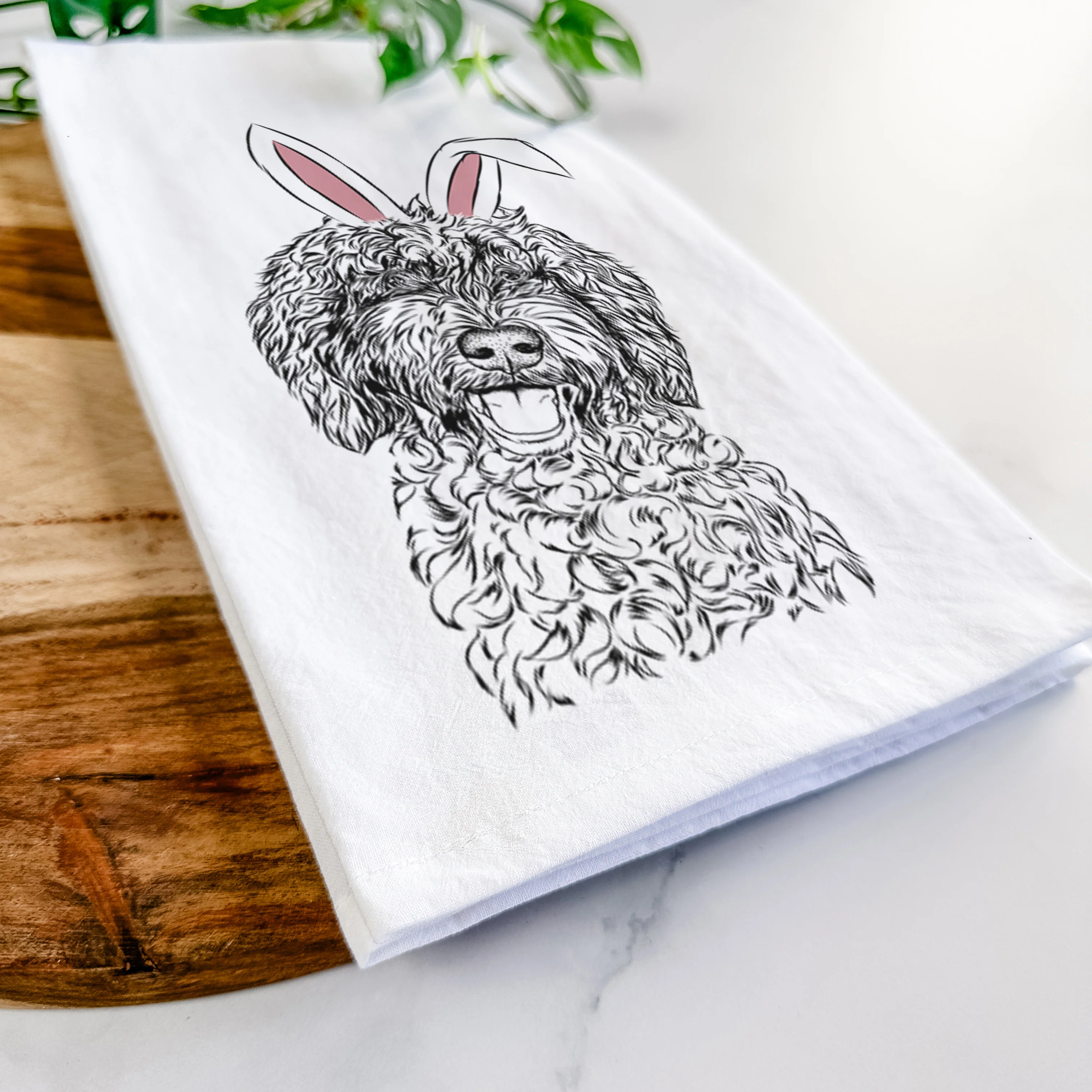 Jack the Chocolate Labradoodle Tea Towel - Image 14