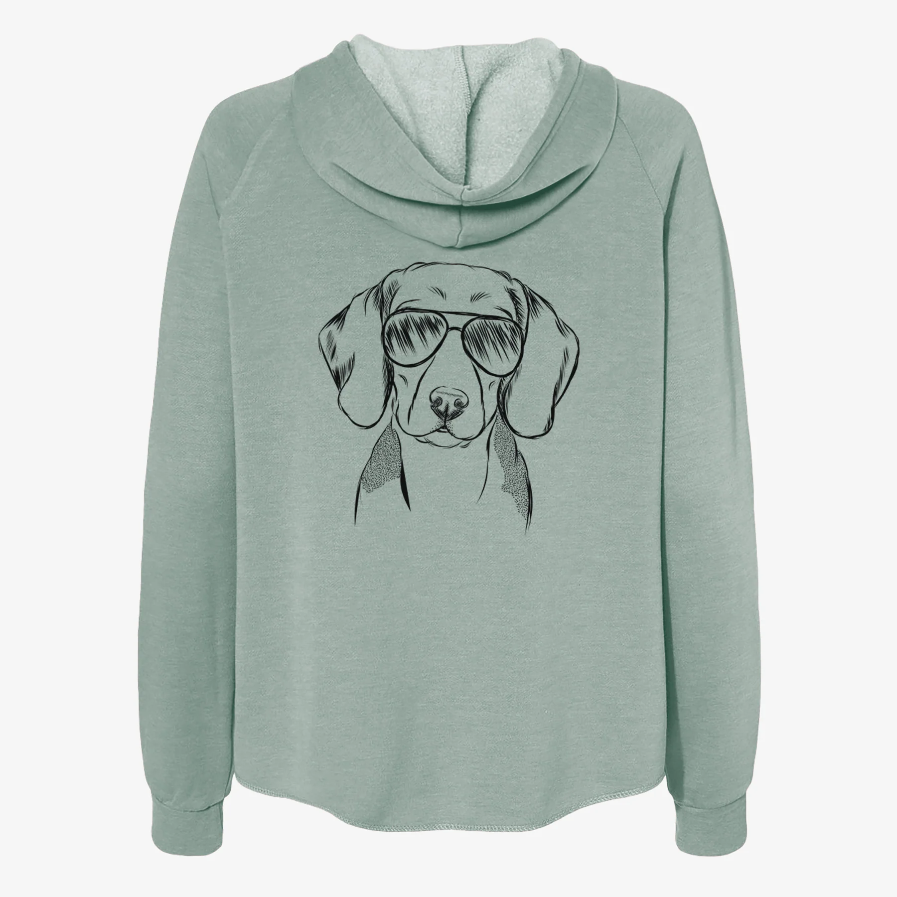 Jake the Beagle - Women's Cali Wave Zip-Up Sweatshirt - Image 7
