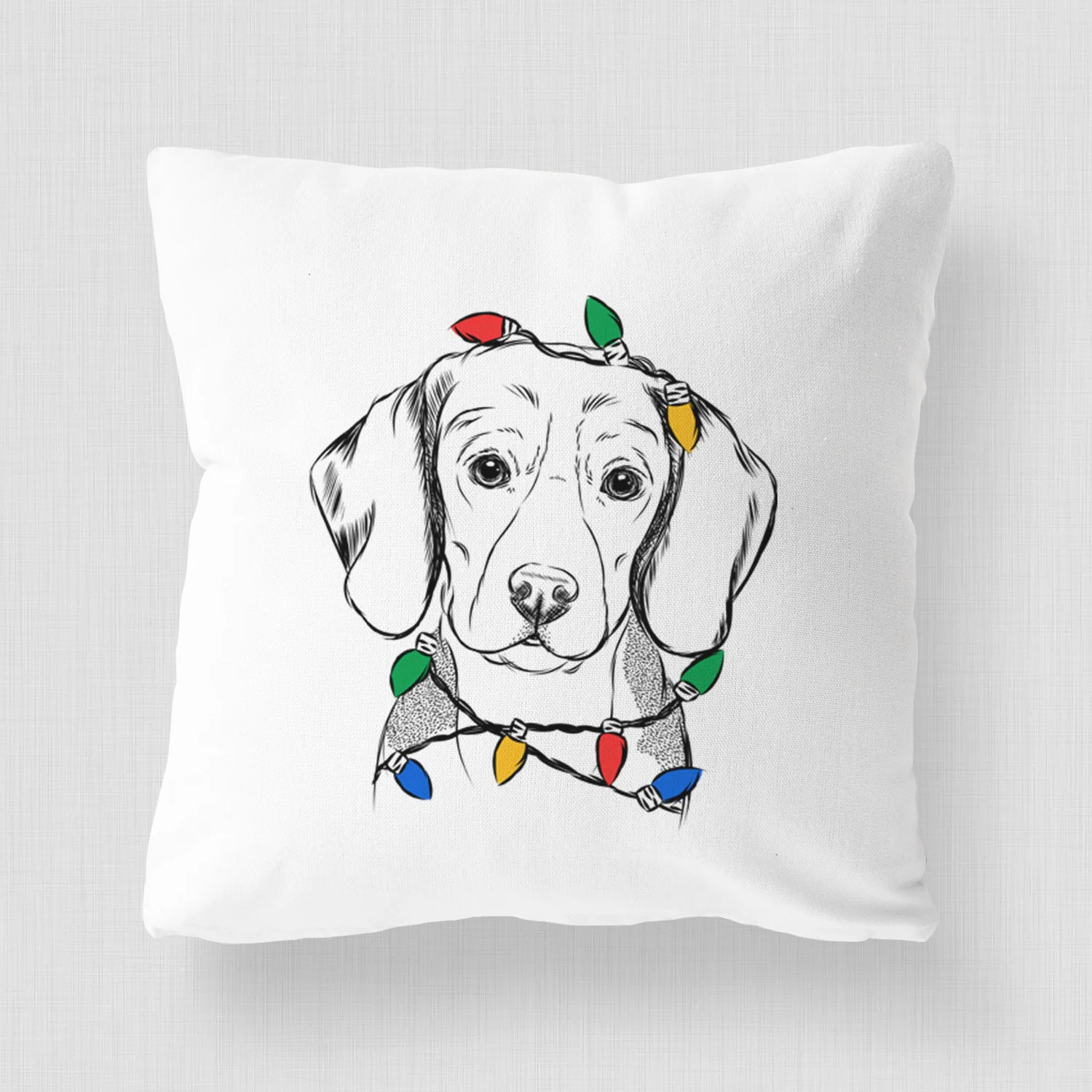 Jake the Beagle - Throw Pillow Cover - Image 4