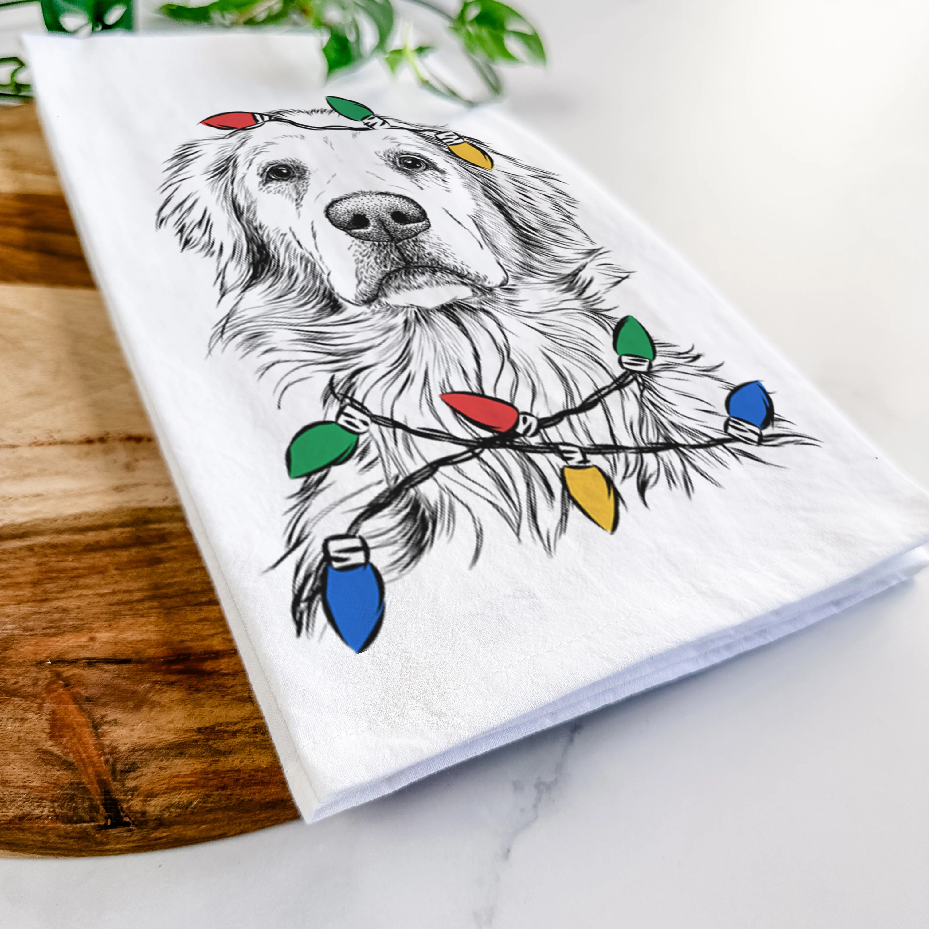 Jake aroni the Golden Retriever Tea Towel - Image 10
