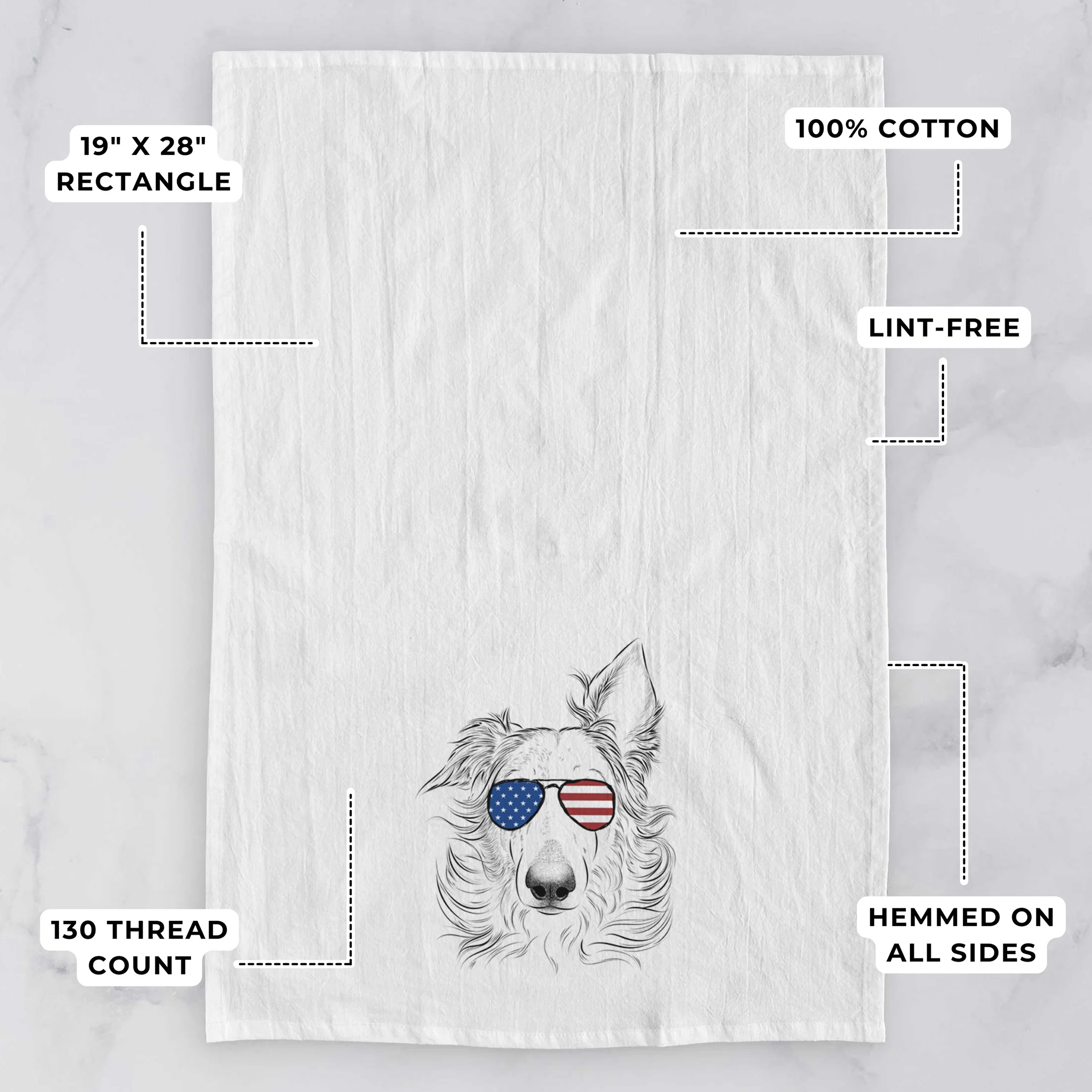 Jasha the Borzoi Tea Towel - Image 3