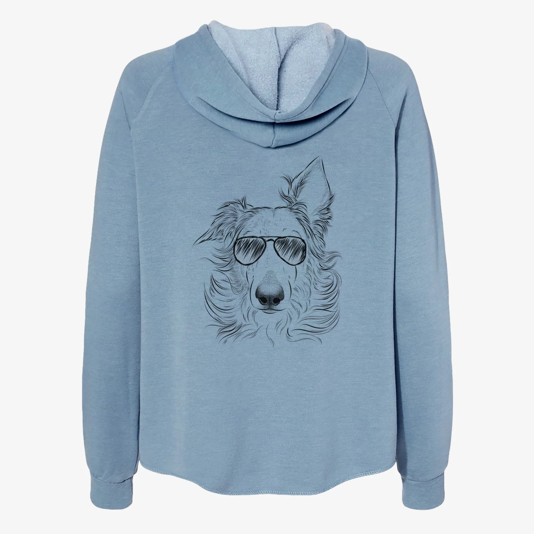 Jasha the Borzoi - Women's Cali Wave Zip-Up Sweatshirt - Image 9