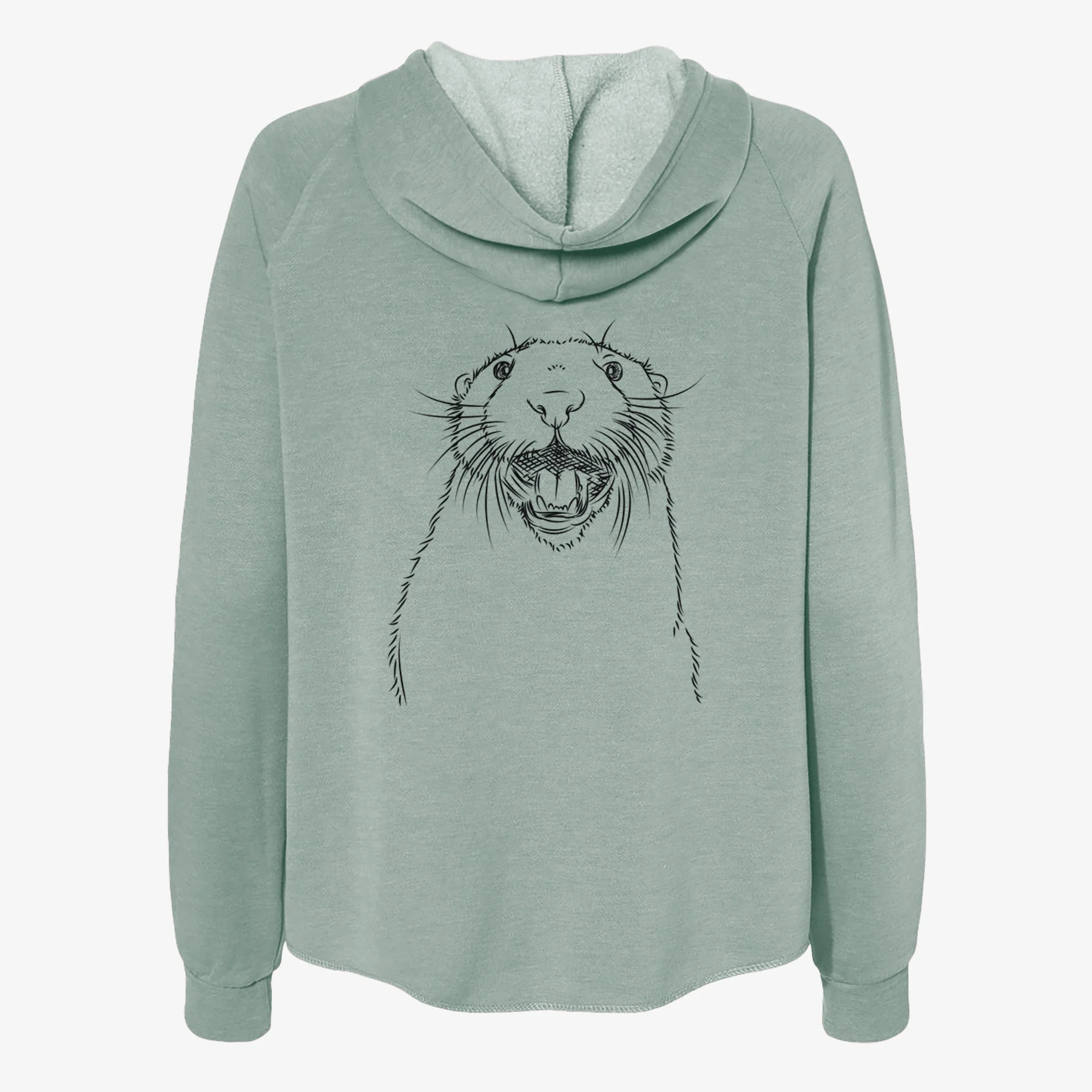 Jasper the River Otter - Women's Cali Wave Zip-Up Sweatshirt - Image 4