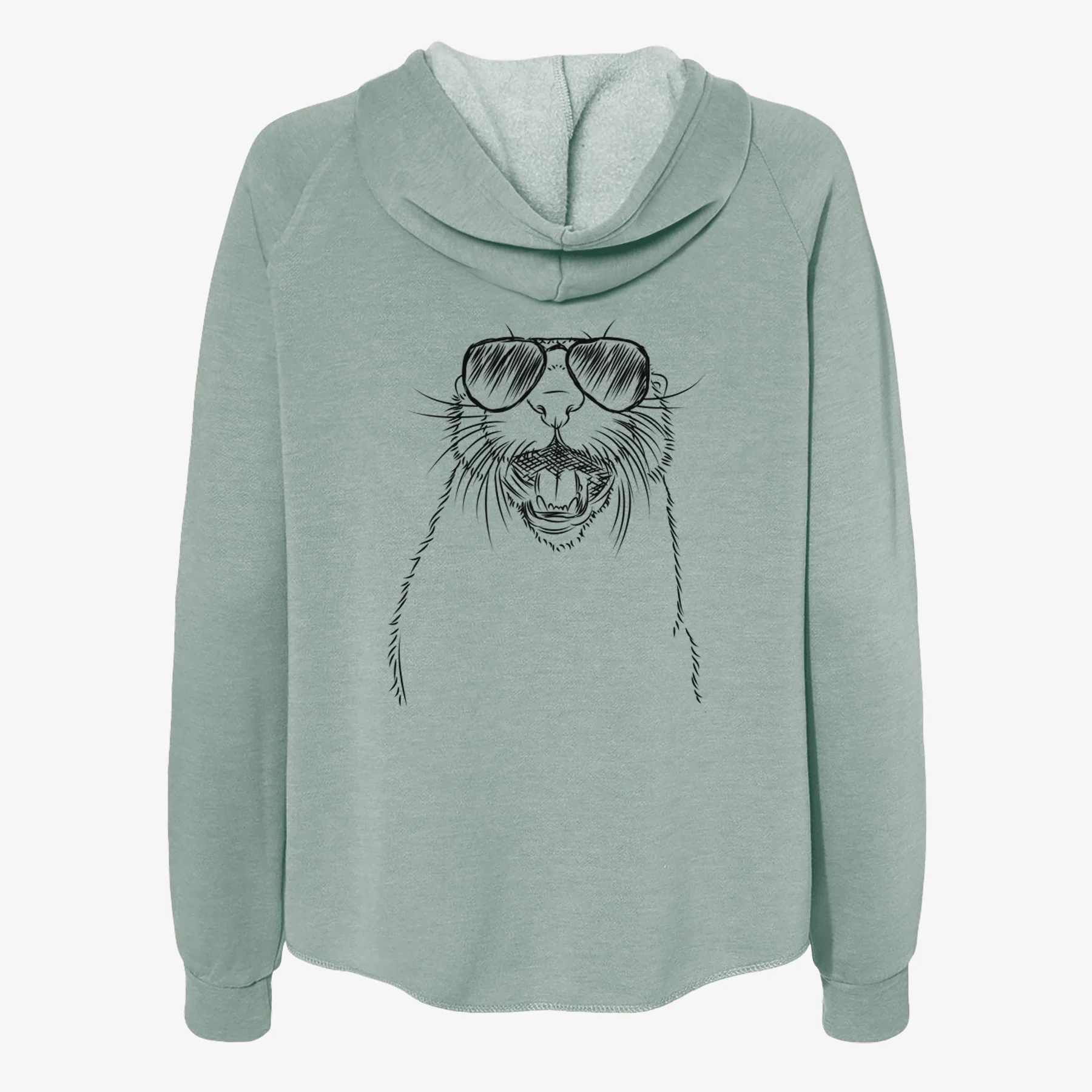 Jasper the River Otter - Women's Cali Wave Zip-Up Sweatshirt - Image 7