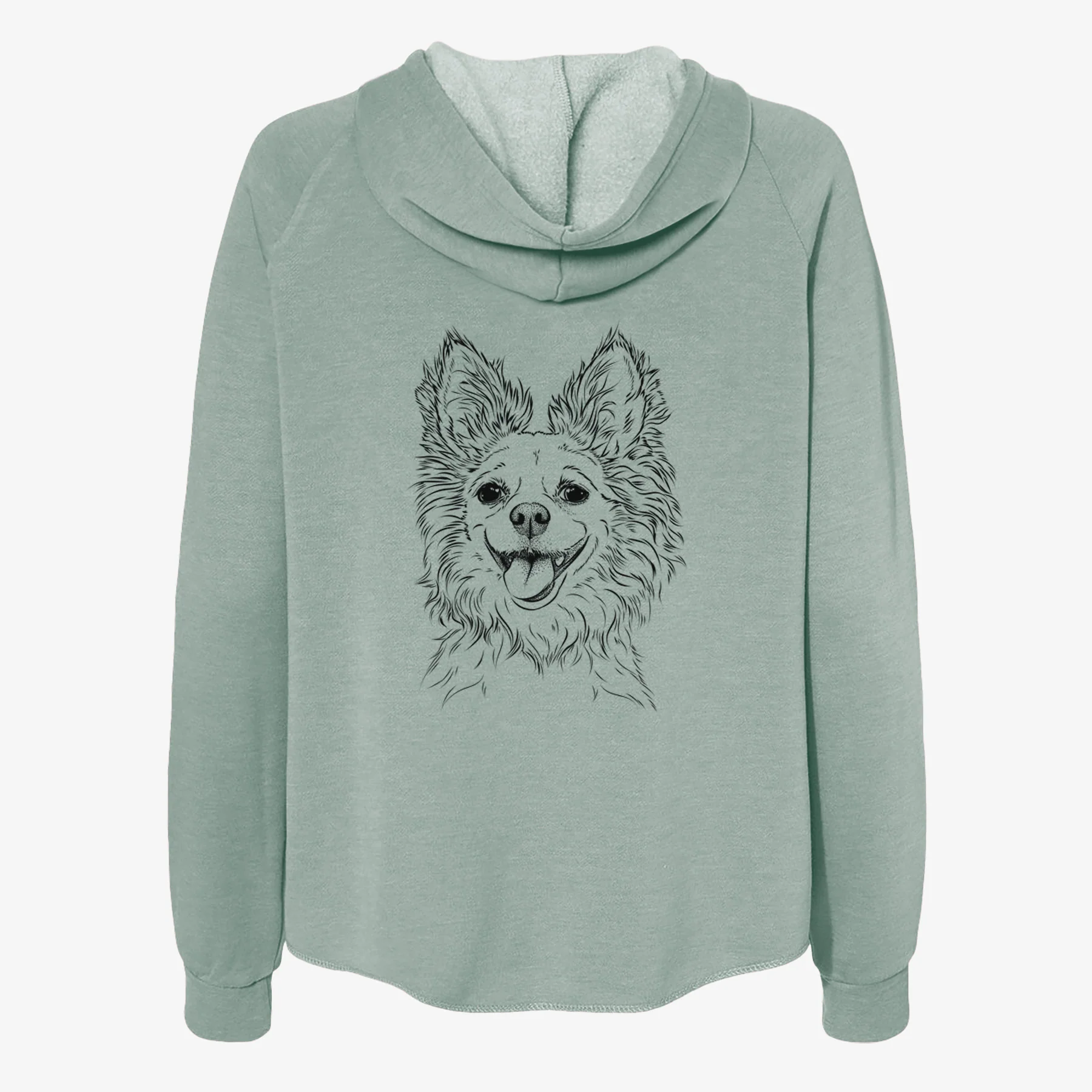 Jasper the Pomchi - Women's Cali Wave Zip-Up Sweatshirt - Image 4