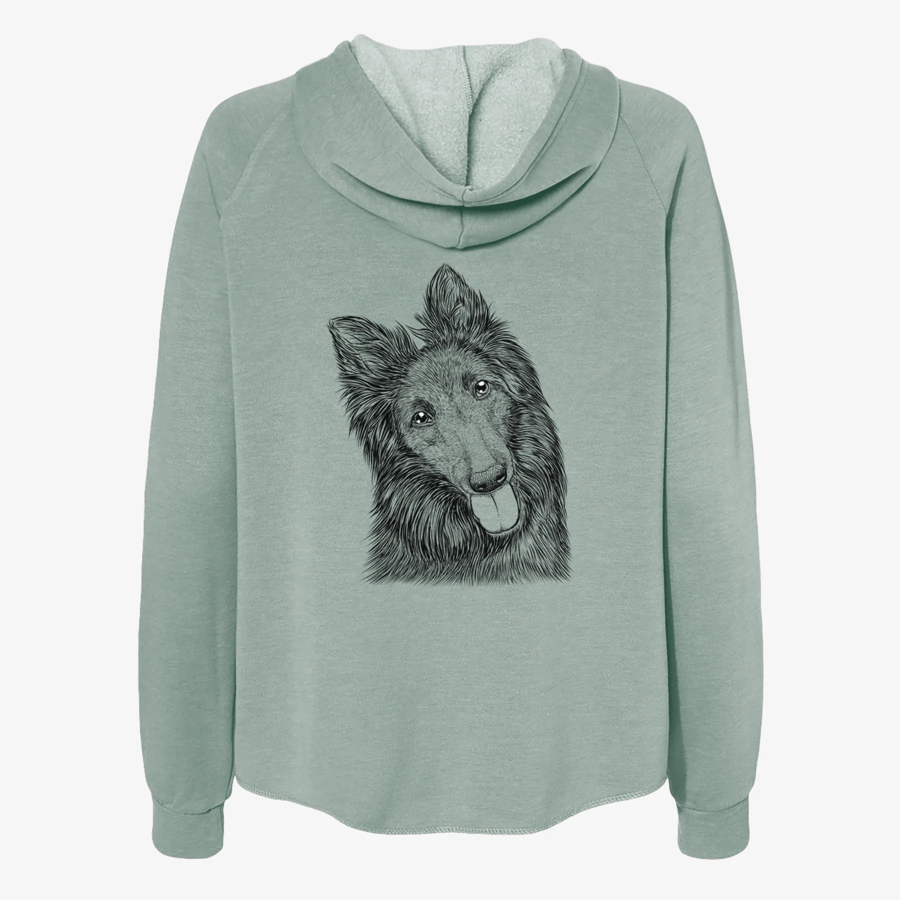 Jaxx the Belgian Tervuren - Women's Cali Wave Zip-Up Sweatshirt - Image 4