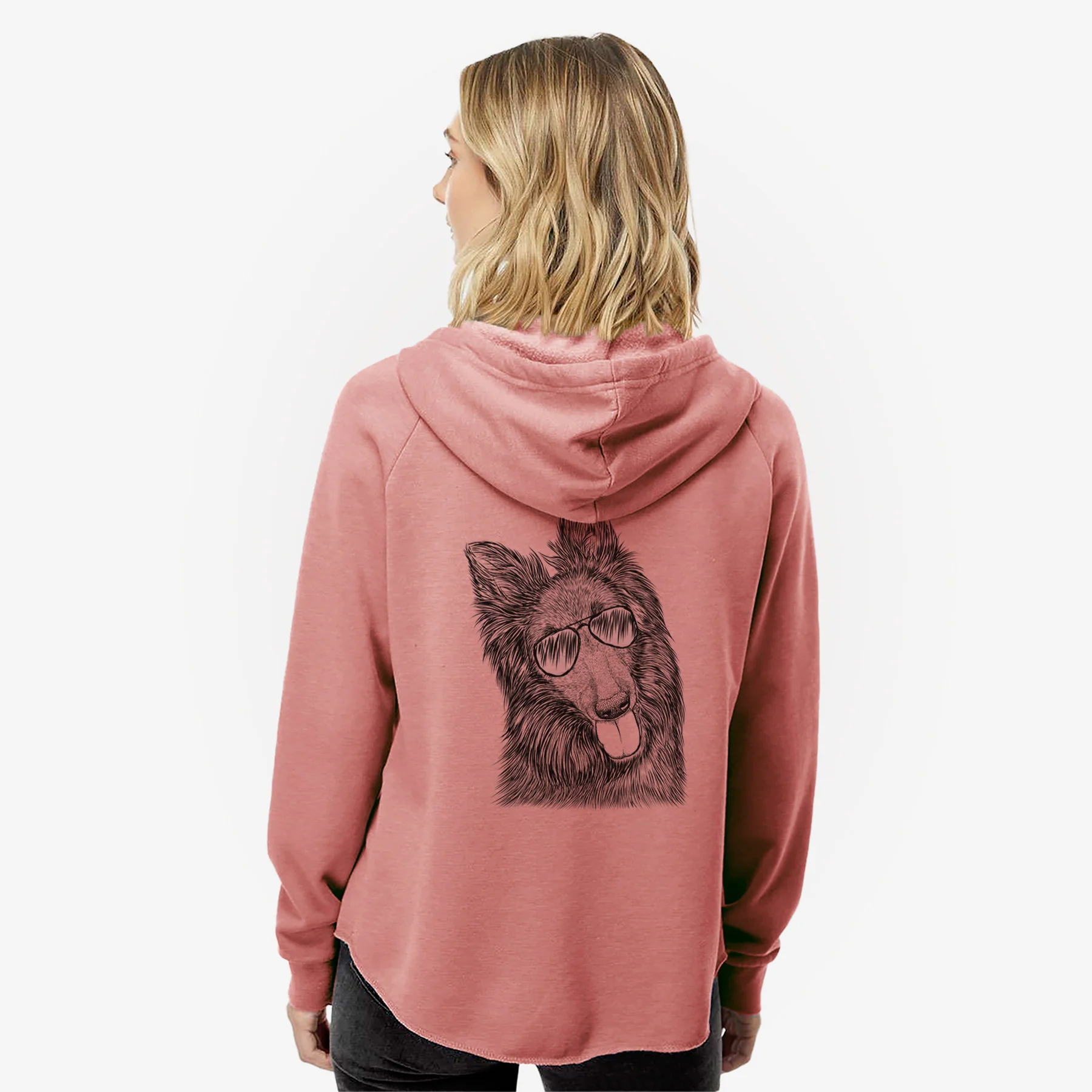 Jaxx the Belgian Tervuren - Women's Cali Wave Zip-Up Sweatshirt - Image 8