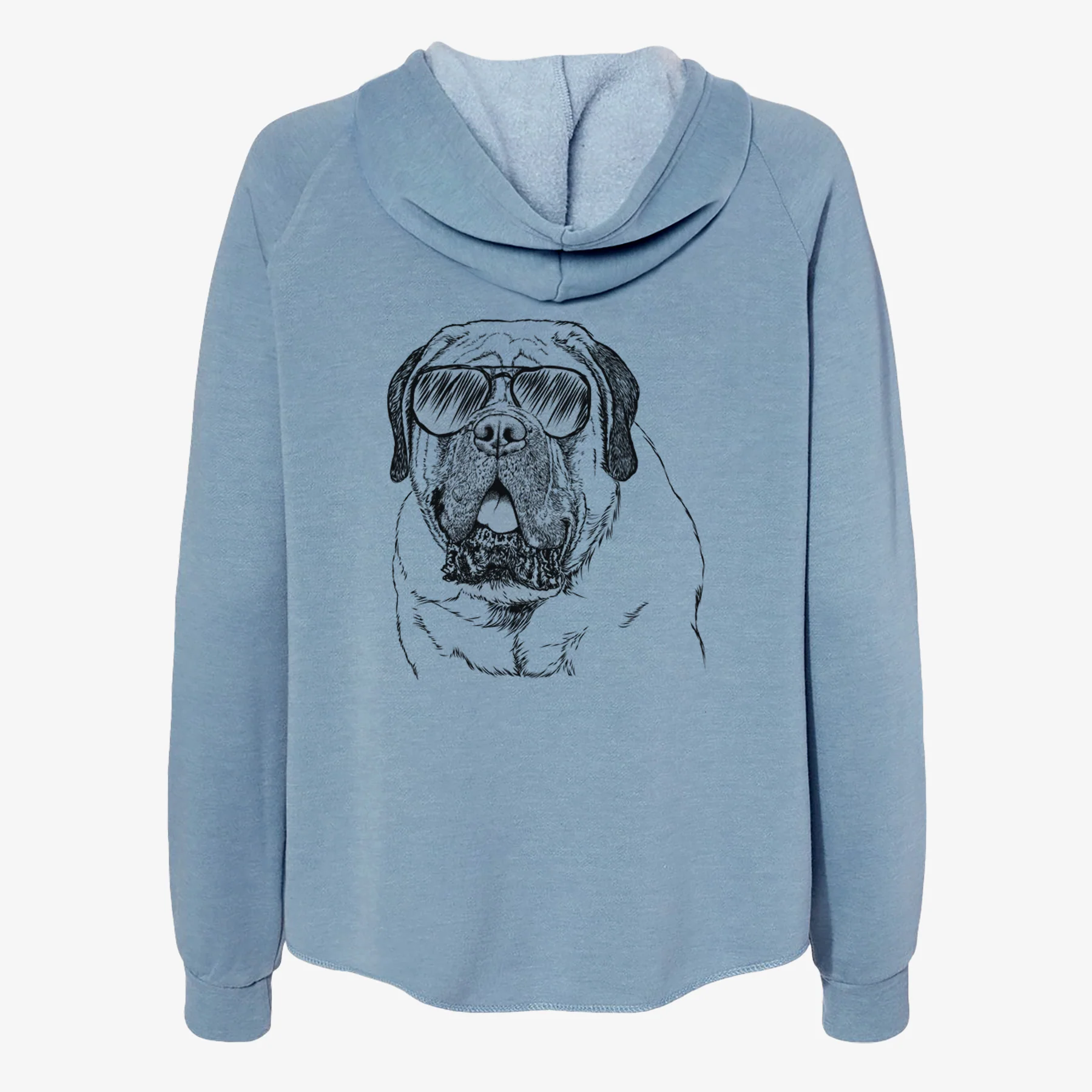 Jed the English Mastiff - Women's Cali Wave Zip-Up Sweatshirt - Image 9