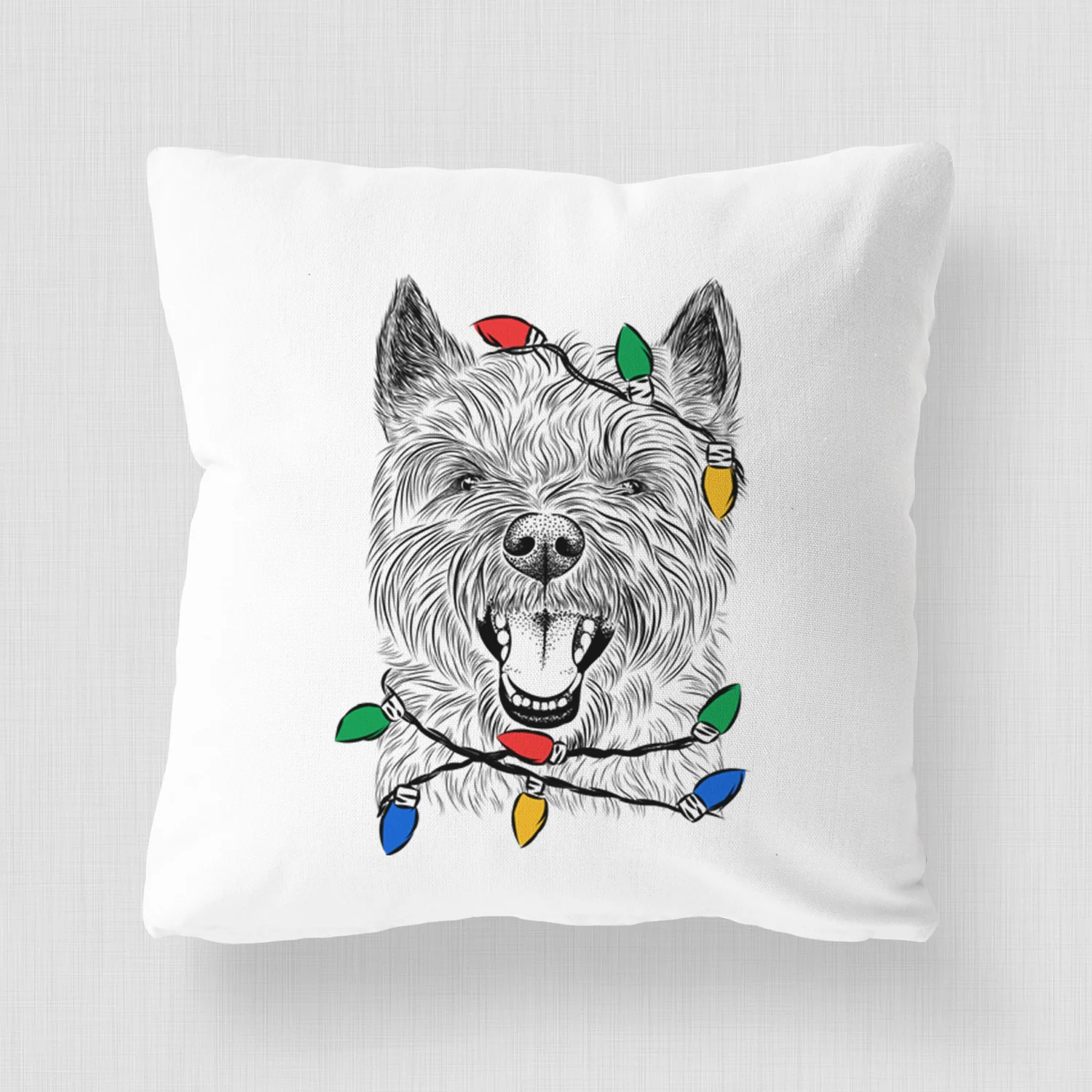 Jeff the Cairn Terrier - Throw Pillow Cover - Image 4