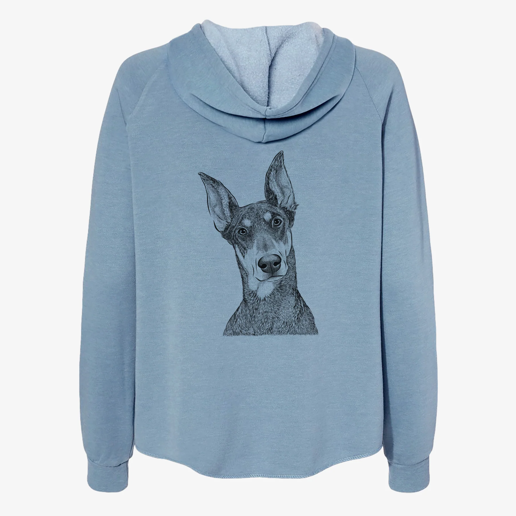Jenna the Doberman Pinscher - Women's Cali Wave Zip-Up Sweatshirt - Image 6