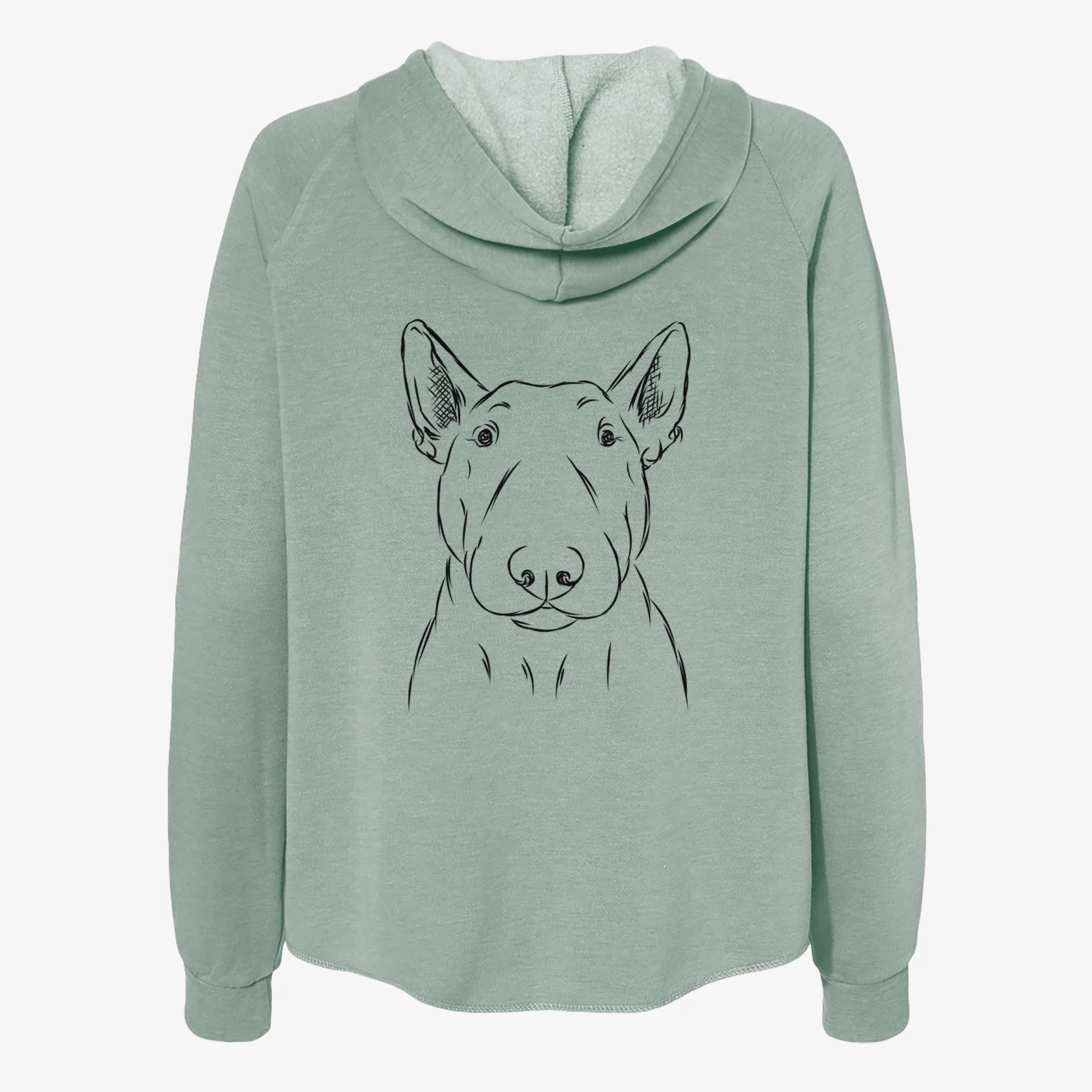 Jett the Bull Terrier - Women's Cali Wave Zip-Up Sweatshirt - Image 4