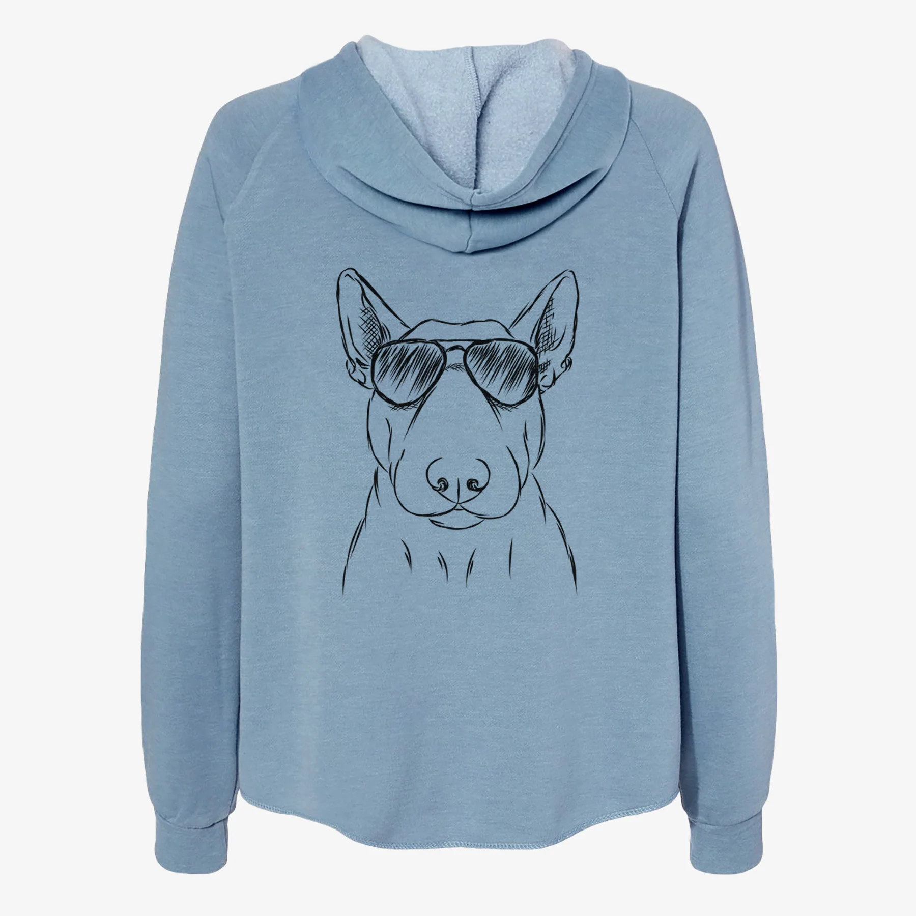 Jett the Bull Terrier - Women's Cali Wave Zip-Up Sweatshirt - Image 9