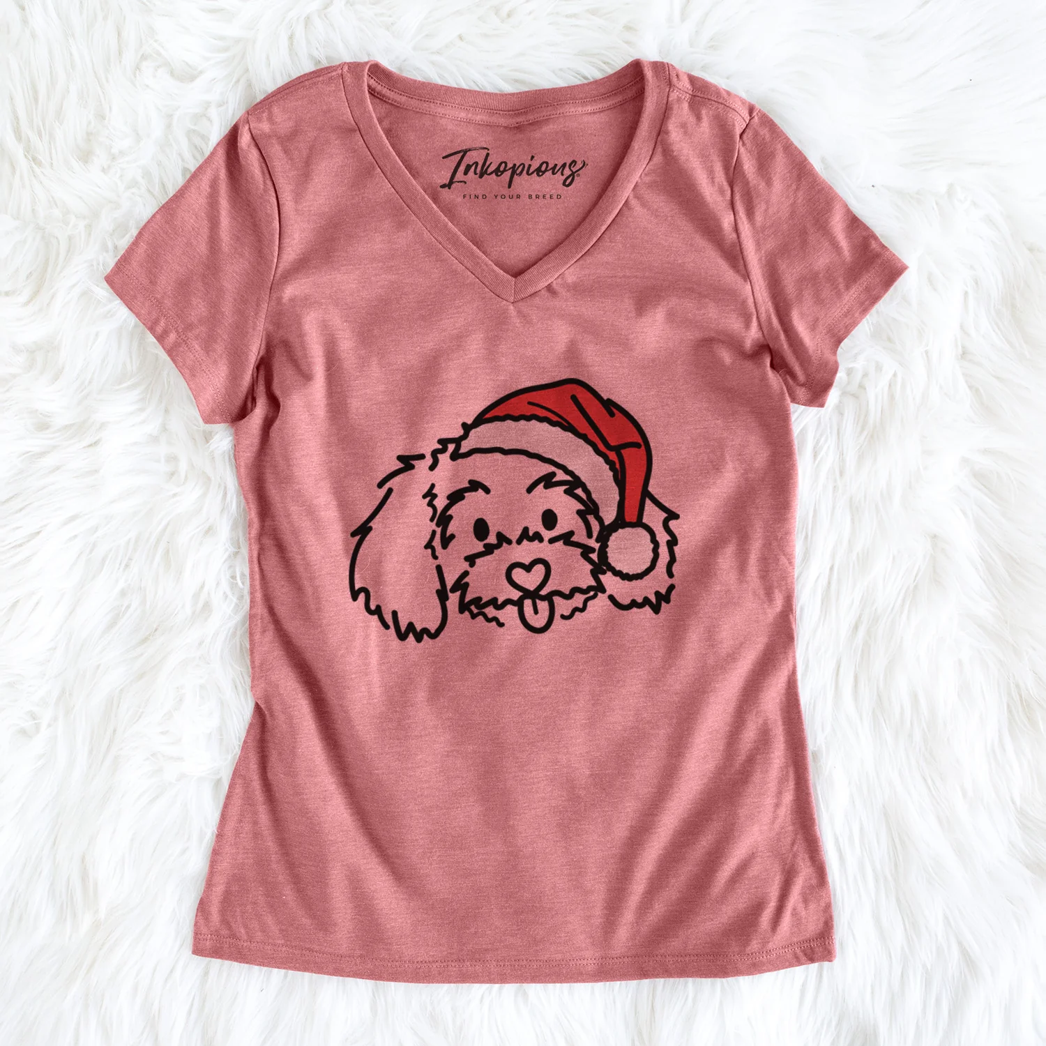 Jolly Maltipoo - Holly - Women's Perfect V-neck Shirt - Image 3