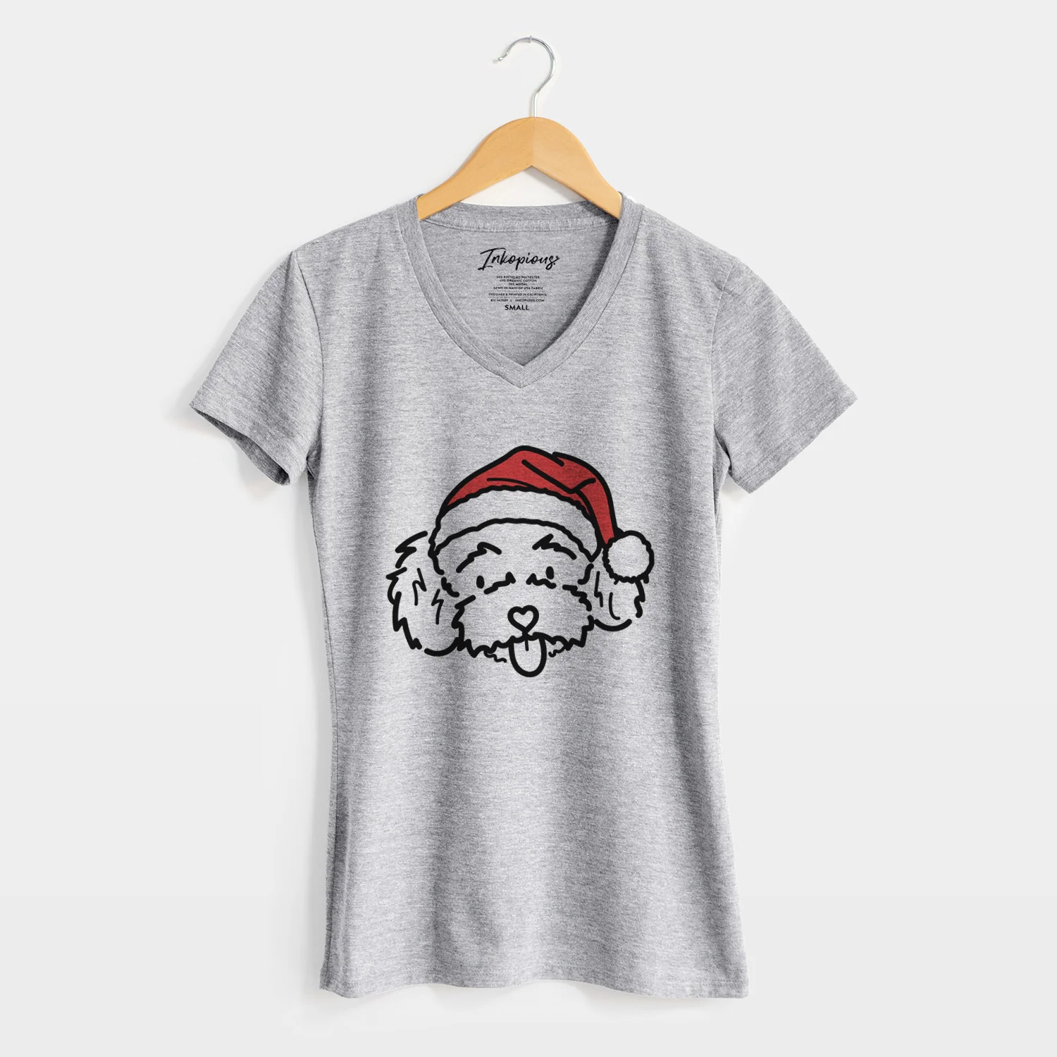 Jolly Toy Poodle - Ricci - Women's Perfect V-neck Shirt - Image 4