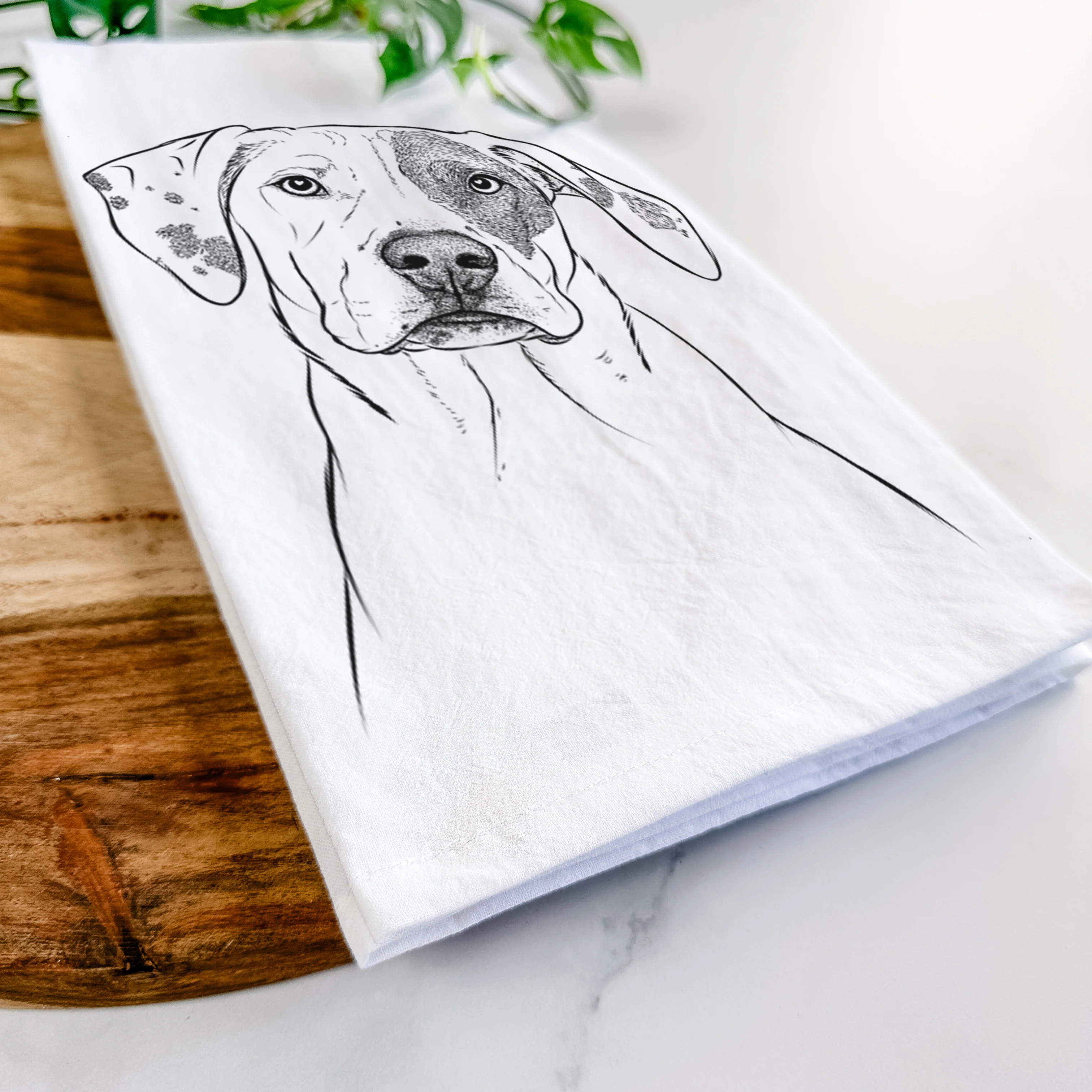Julio the Dogo Argentino Mix Tea Towel - Image 5
