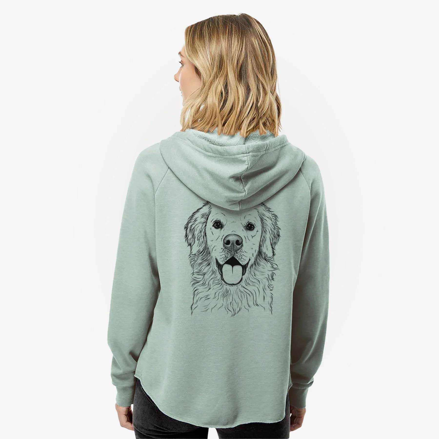 Juniper the Golden Retriever - Women's Cali Wave Zip-Up Sweatshirt - Image 2