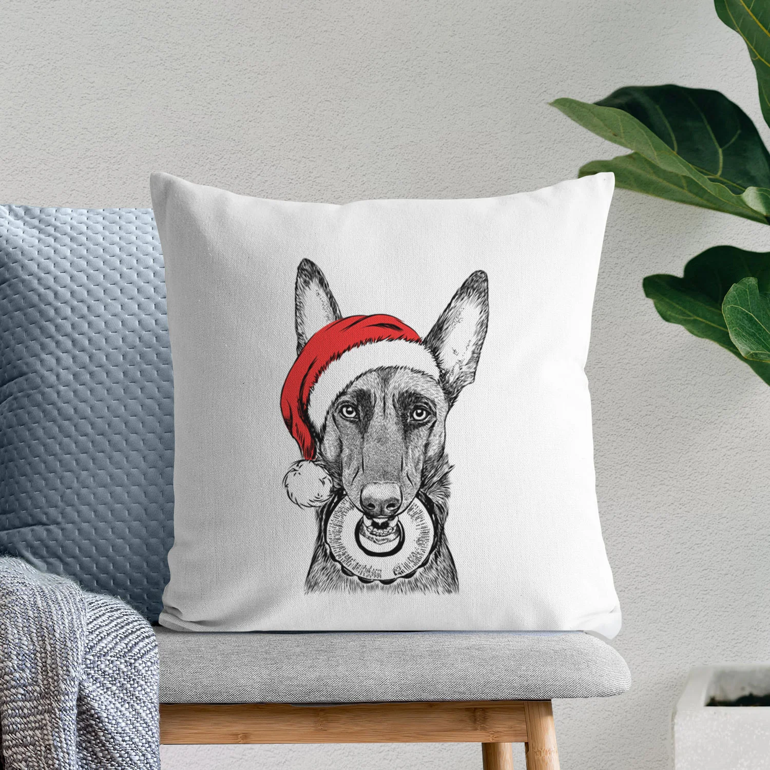 Juno the Belgian Malinois - Throw Pillow Cover - Image 10