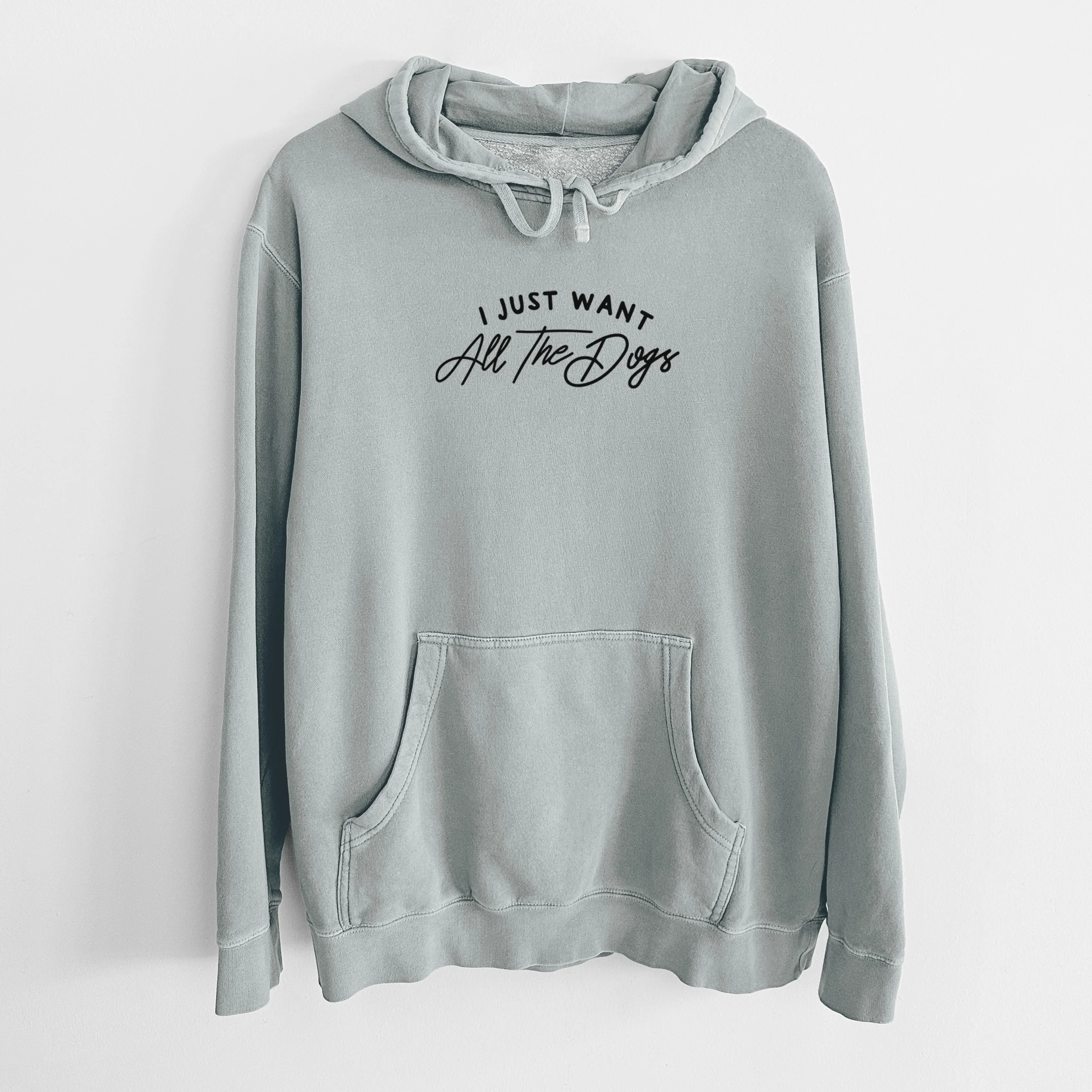 I just want all the Dogs - Unisex Pigment Dyed Hoodie - Image 8